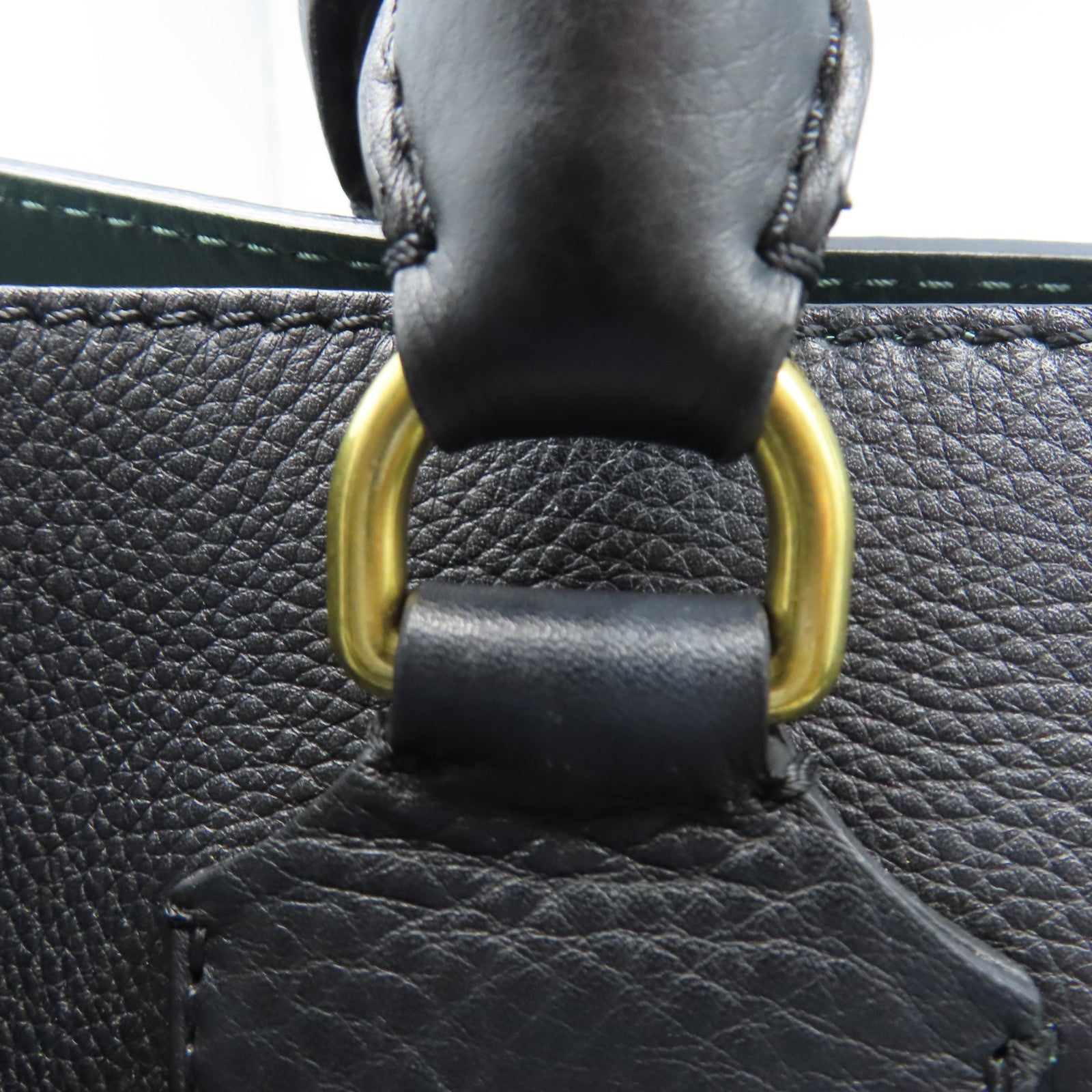BURBERRY 【激減優惠】牛皮皮革2 Way shoulder金扣手挽肩背兩用袋黑色/黃色
