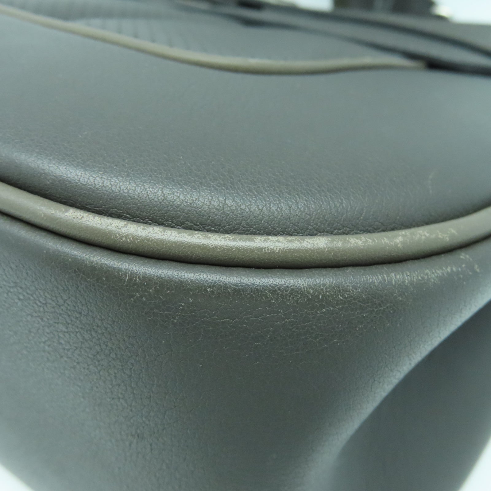 HERMES Evercolour皮革Berline銀扣肩背袋Etain灰色