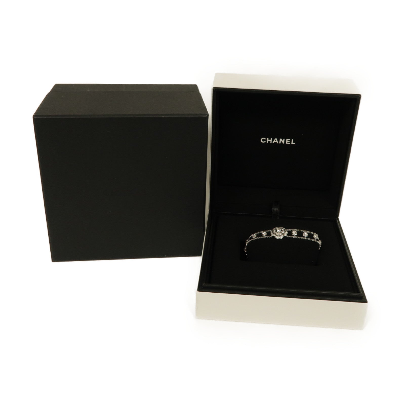 CHANEL 18K白金Bouton De Camelia 1.14ct鑽石手鏈