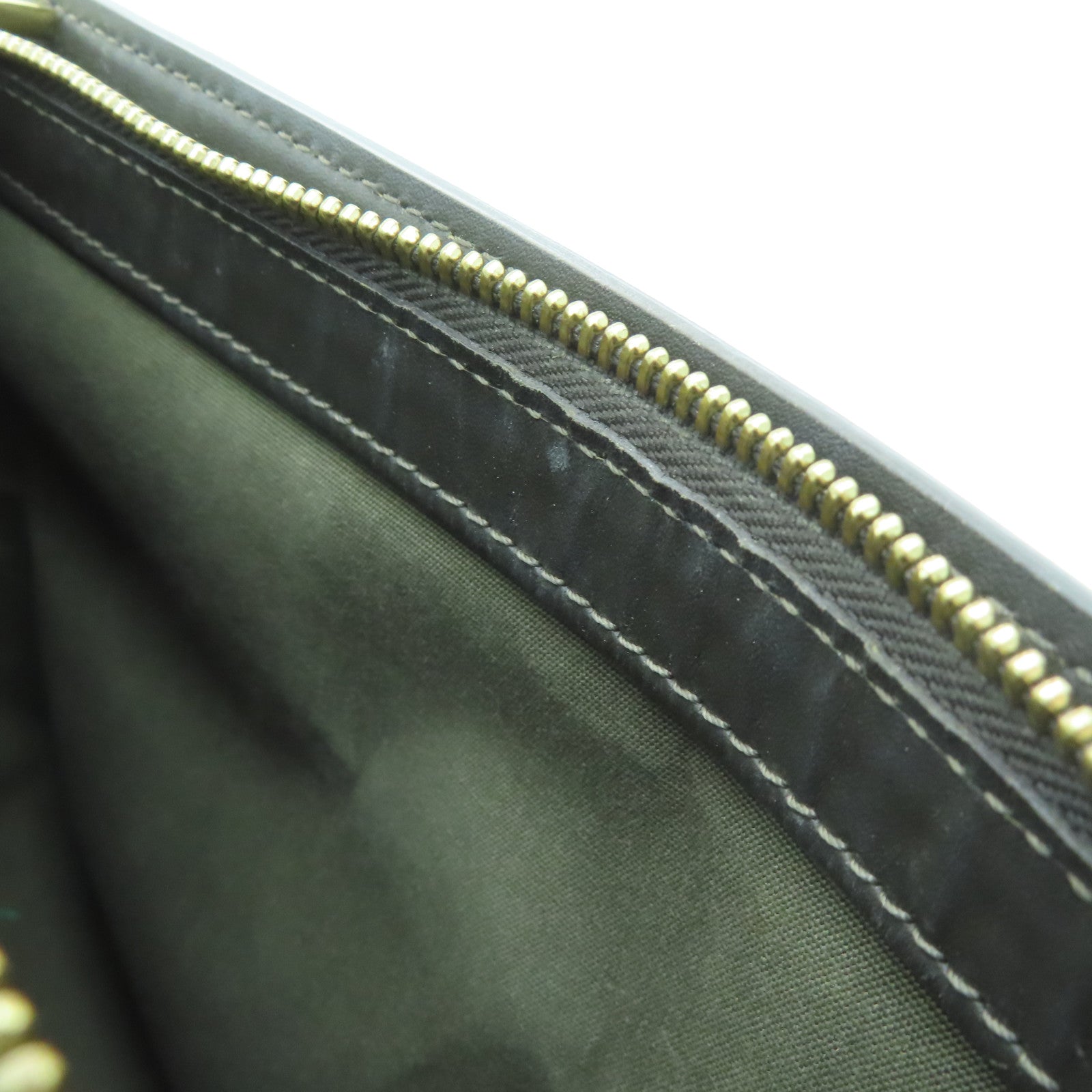 LOUIS VUITTON 帆布Lucille PM Hand Bag金扣手挽袋绿色