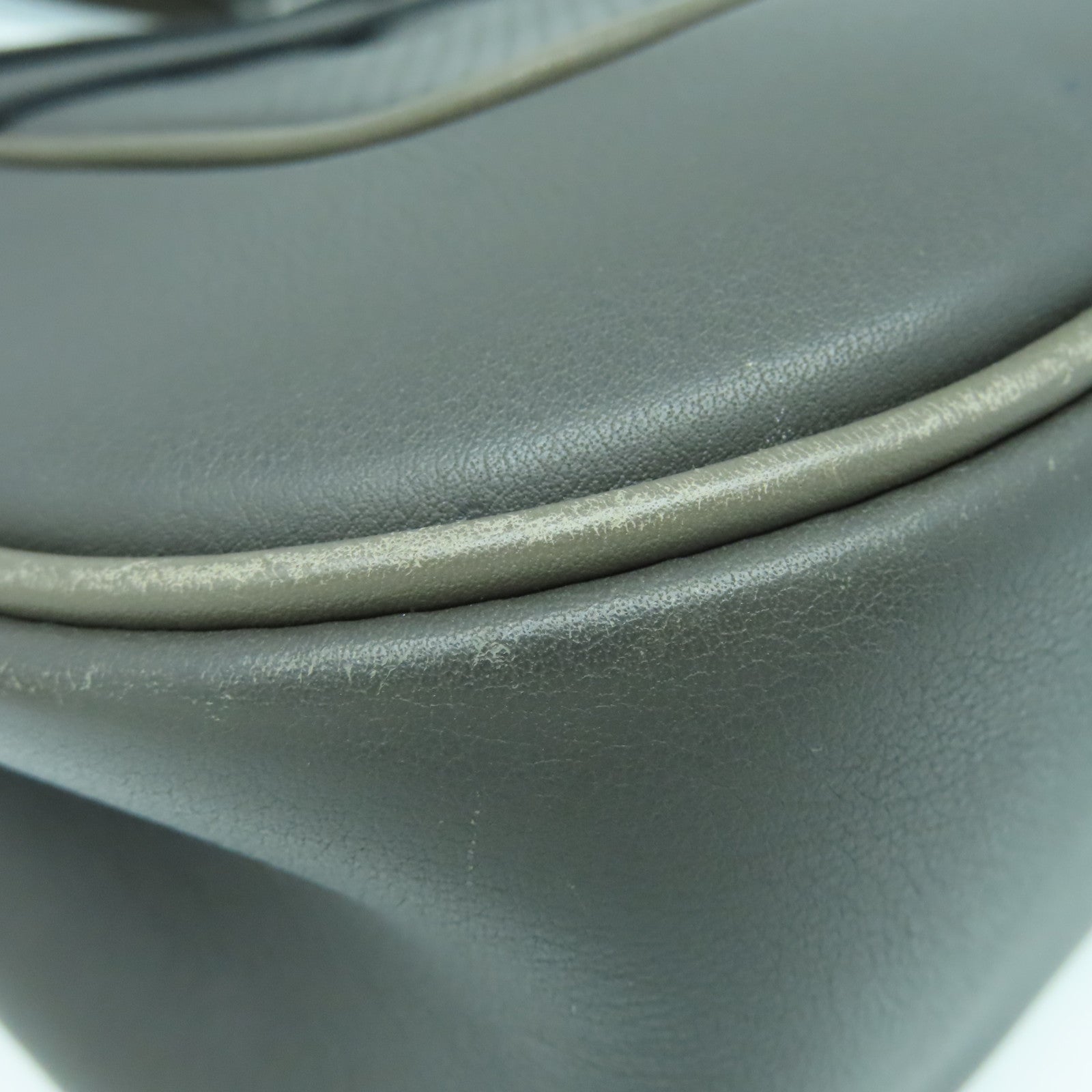 HERMES Evercolour皮革Berline銀扣肩背袋Etain灰色