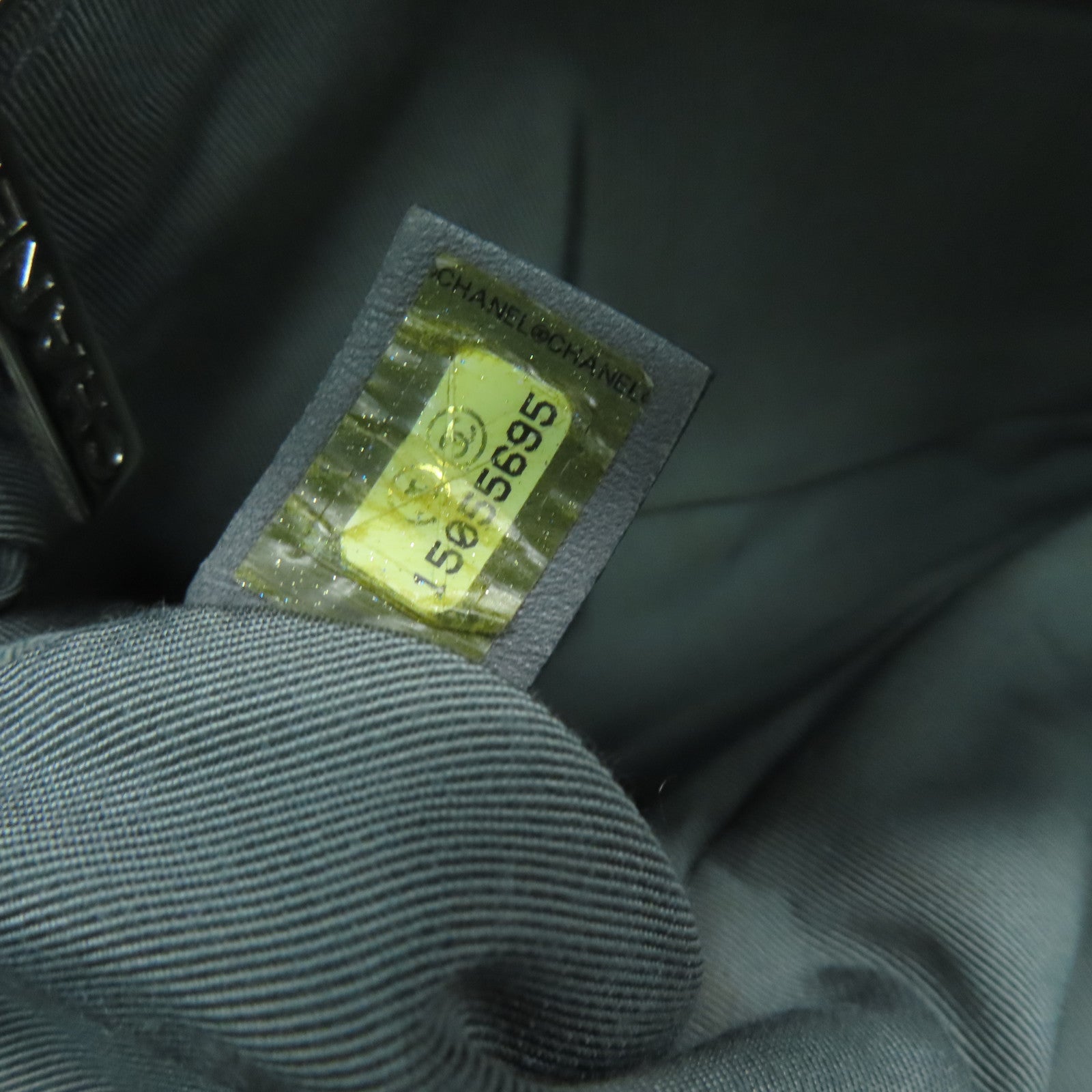 CHANEL 菱格牛皮皮革Ultra Stitch Flap Bag銀扣肩背袋藍色