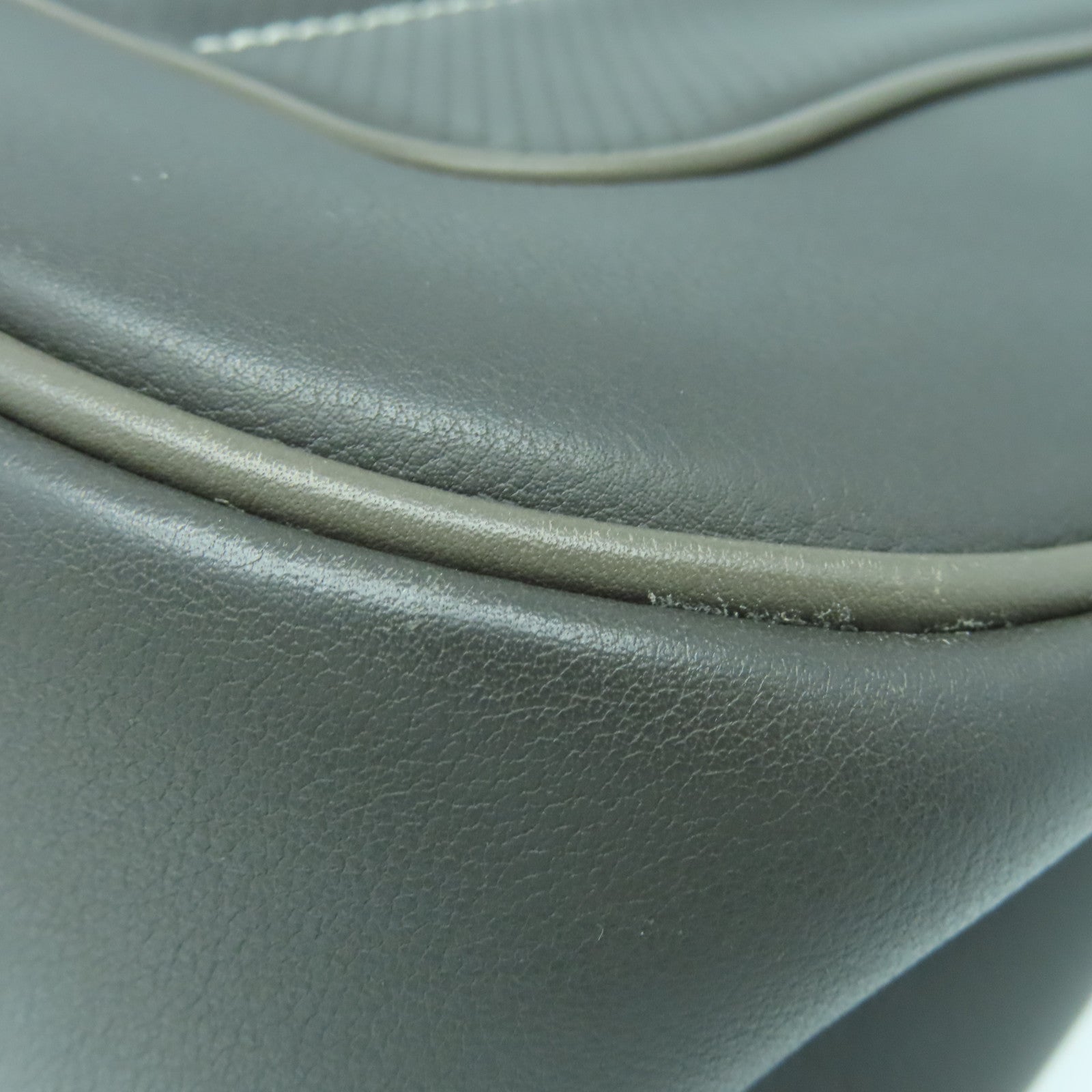HERMES Evercolour皮革Berline銀扣肩背袋Etain灰色