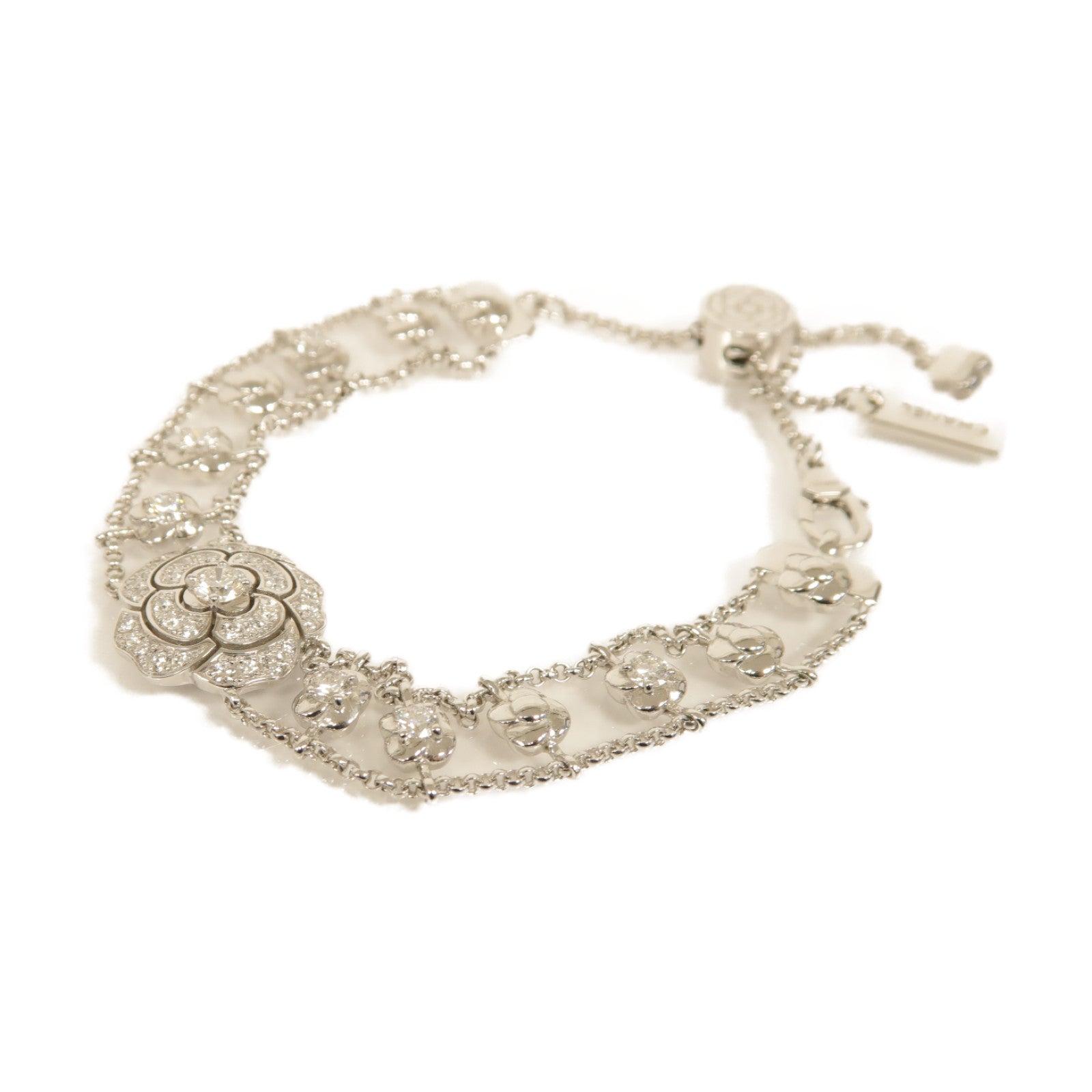 CHANEL 18K白金Bouton De Camelia 1.14ct鑽石手鏈
