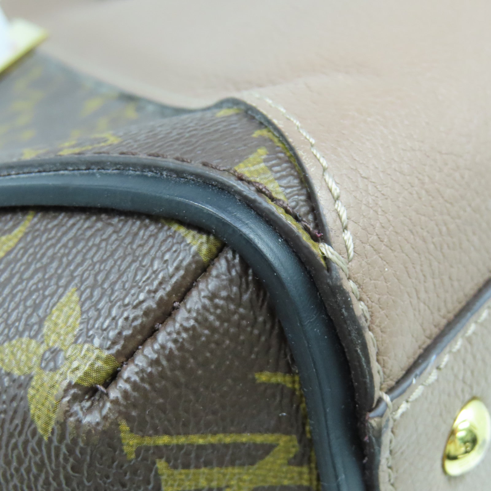LOUIS VUITTON Monogram Kimono MM肩背袋啡色/粉紅色