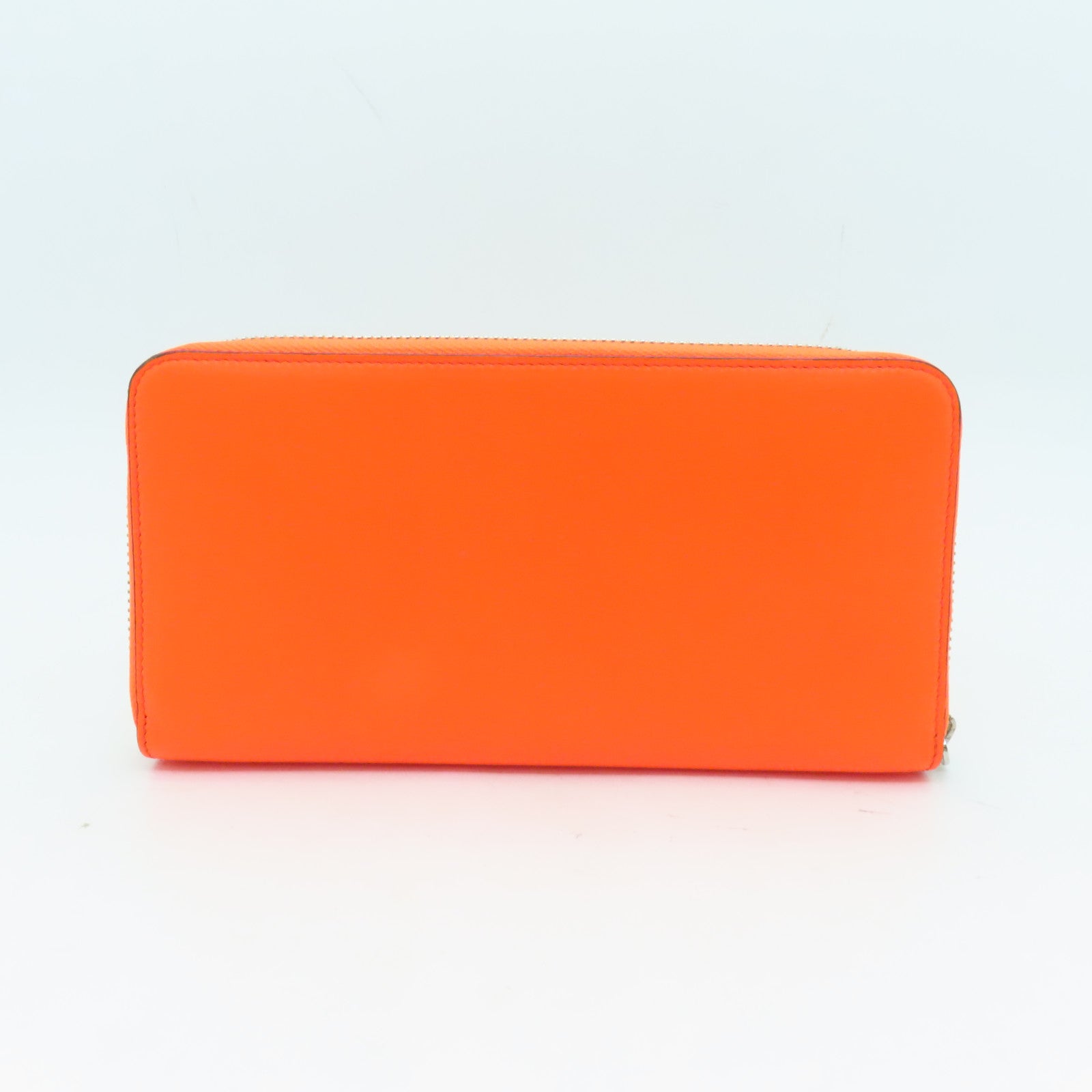 LOEWE 牛皮皮革Wallet銀扣長錢包橙色