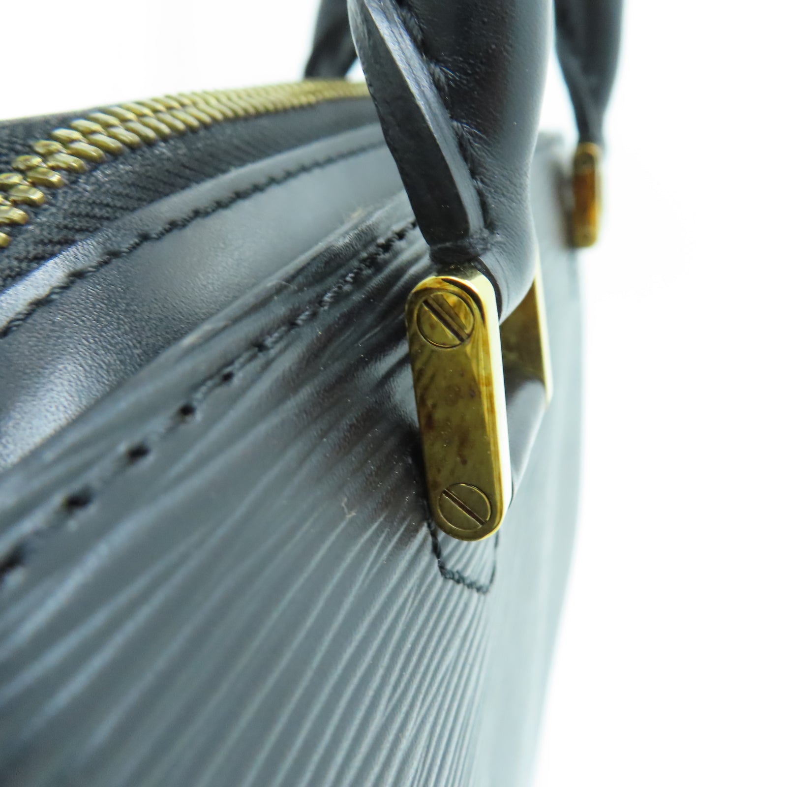 LOUIS VUITTON Epi皮革Pont Neuf金扣手挽袋黑色