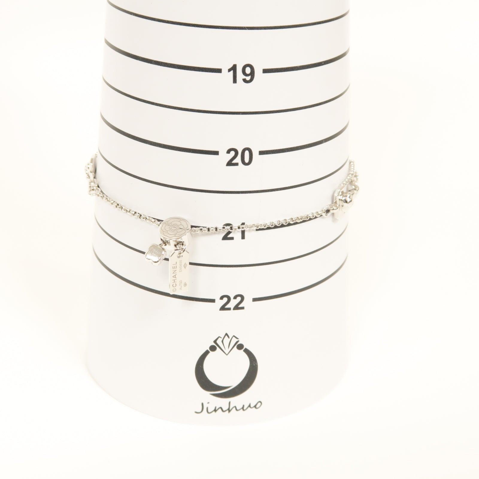 CHANEL 18K白金Bouton De Camelia 1.14ct鑽石手鏈