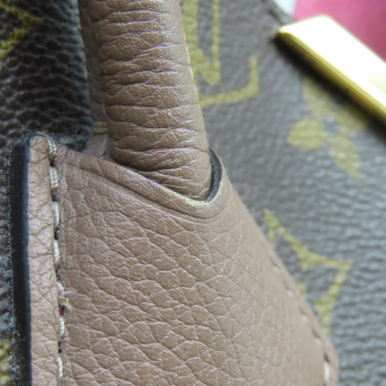 LOUIS VUITTON Monogram Kimono MM肩背袋啡色/粉紅色
