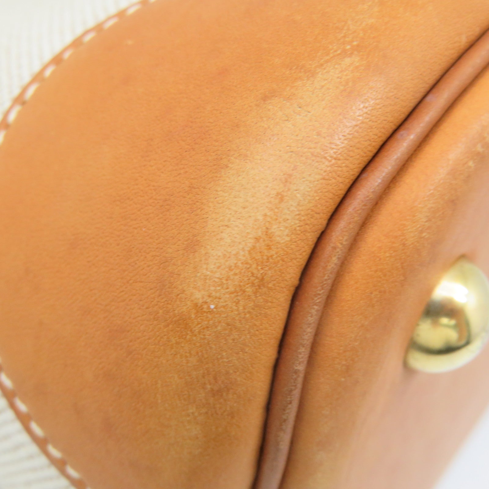 HERMES 帆布/牛皮皮革Bolide 35 2Way Shoulder Bag金扣手挽肩背兩用袋杏色