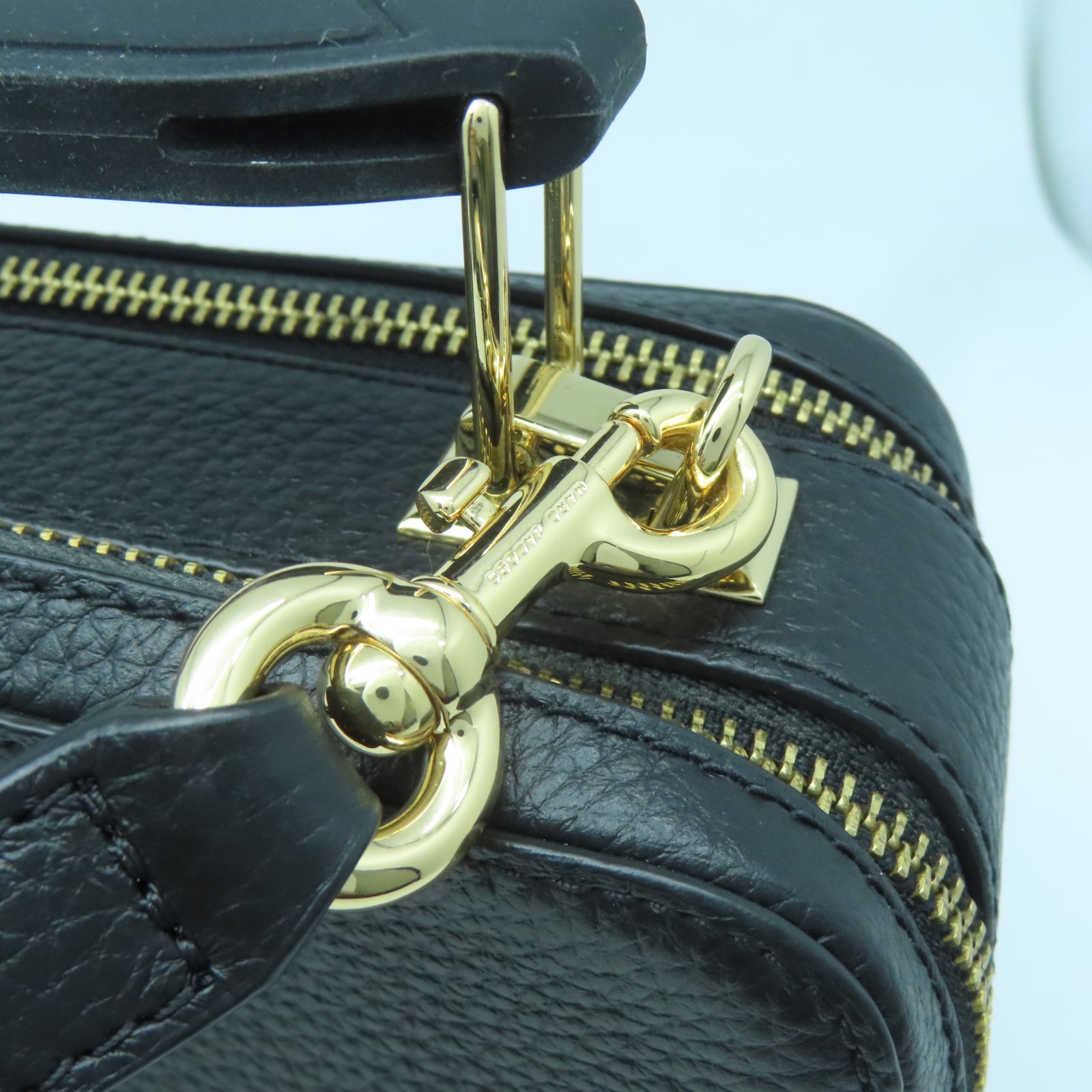 MARC JACOBS 牛皮皮革2 Way Shoulder金扣手挽肩背兩用袋黑色