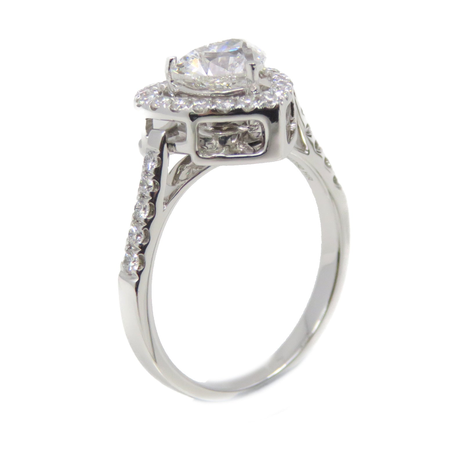 JEWELRY 【激減優惠】18K白金/1.01ct/0.37ct鑽石Diamond Ring戒指US#6.5