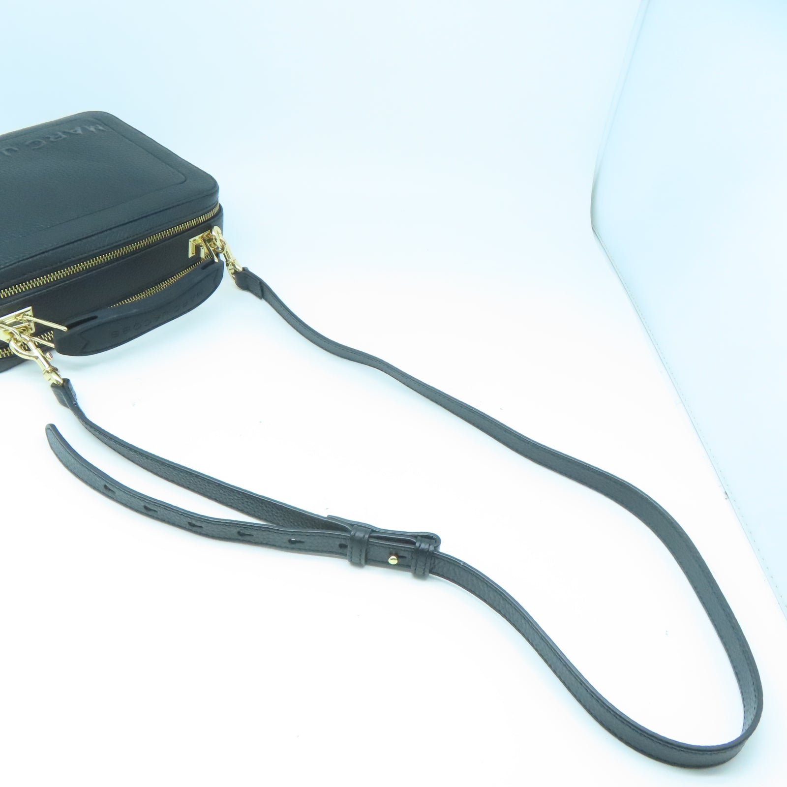 MARC JACOBS 牛皮皮革2 Way Shoulder金扣手挽肩背兩用袋黑色