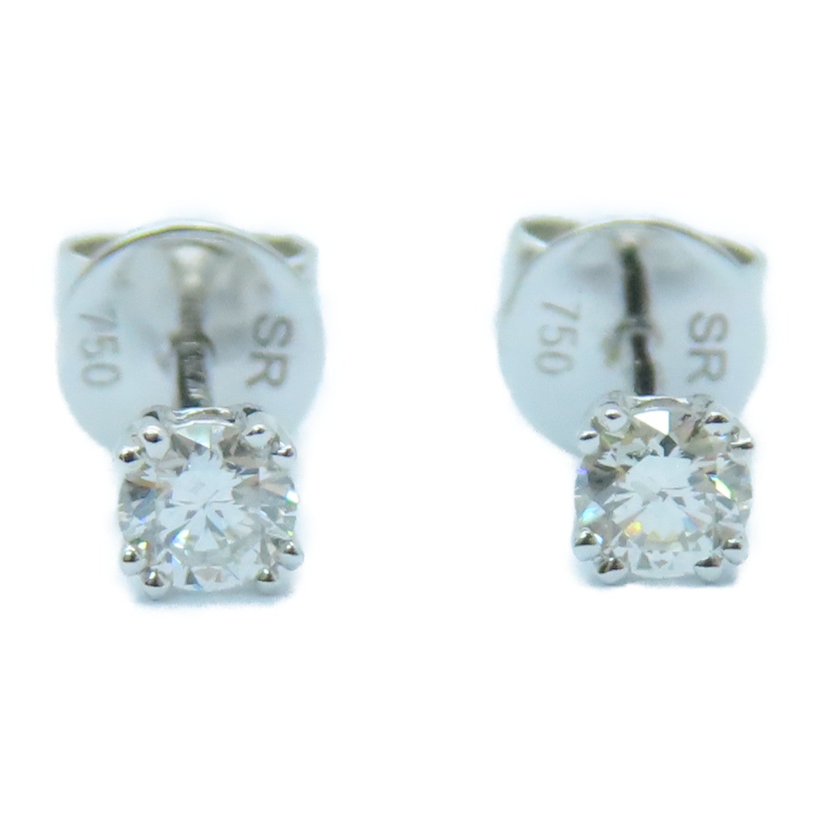 JEWELRY 18K白金Diamond Earrings 0.22ct耳環銀色
