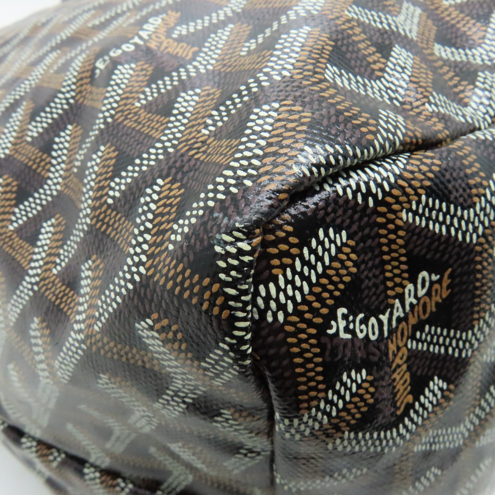 GOYARD 塗層帆布Saint Louis GM Tote Bag銀扣手挽袋黑色/啡色