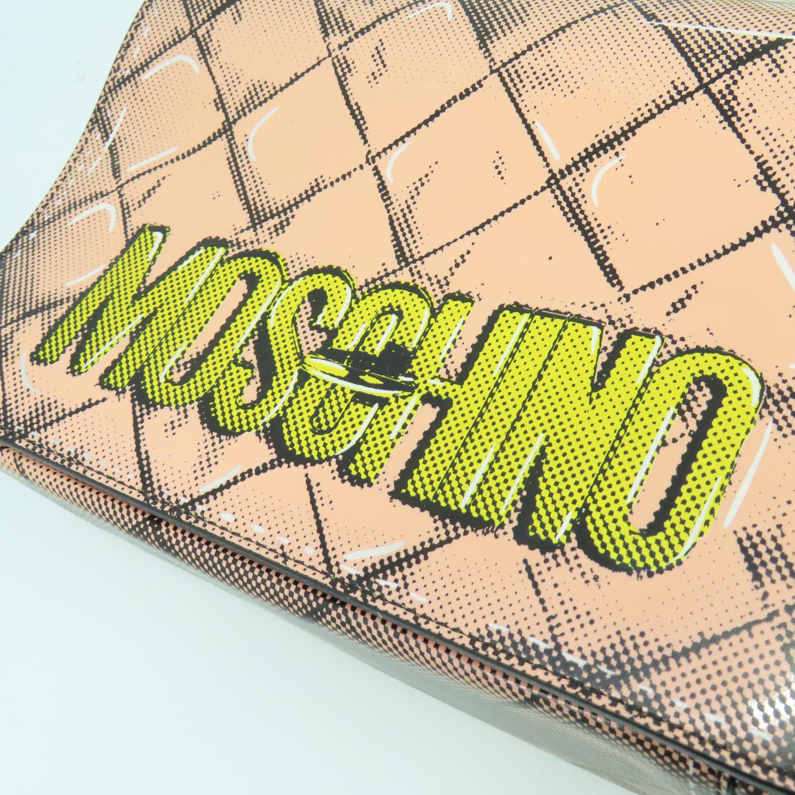 MOSCHINO PVC Chain Shoulder Bag金扣鏈帶肩背袋粉紅色