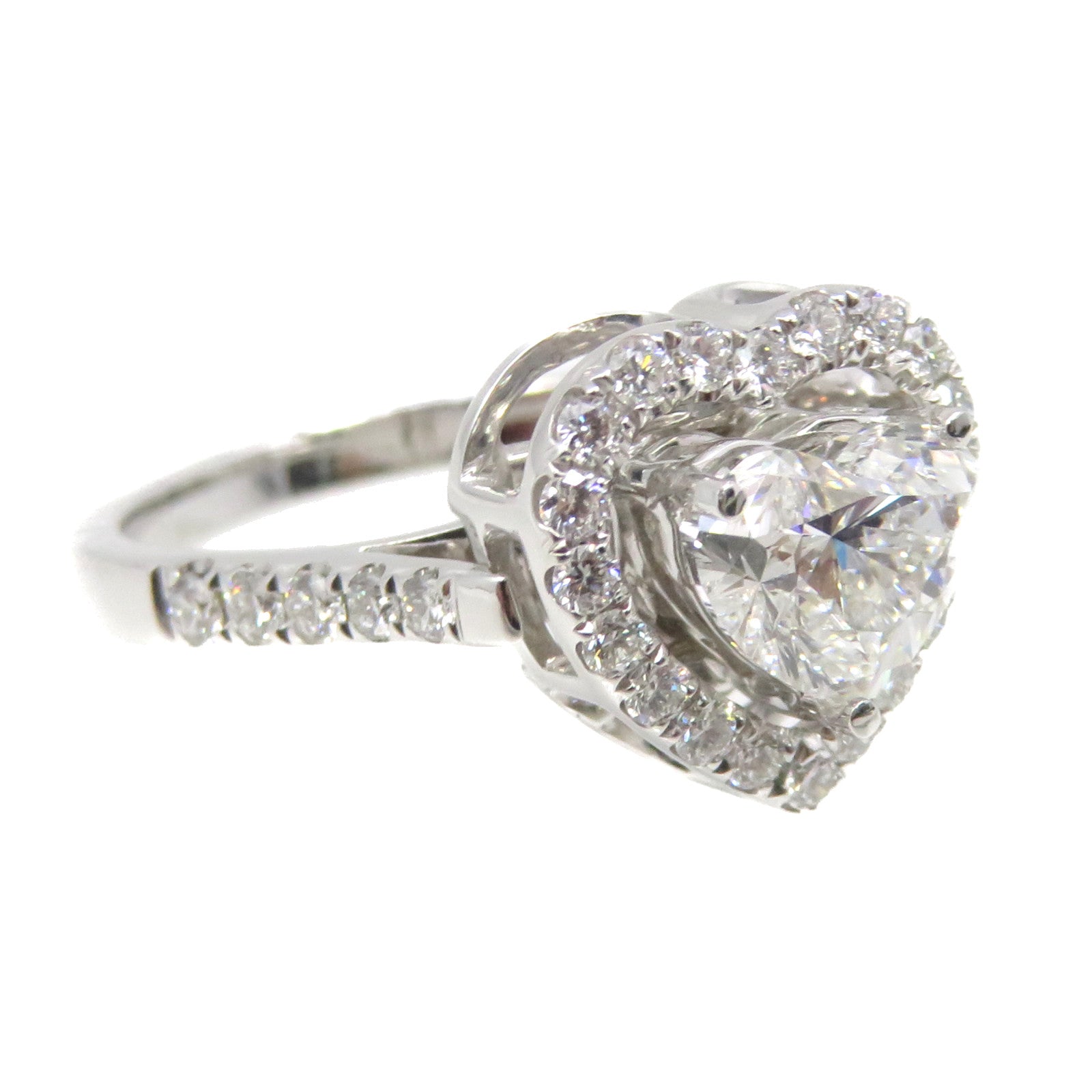JEWELRY 【激減優惠】18K白金/1.01ct/0.37ct鑽石Diamond Ring戒指US#6.5