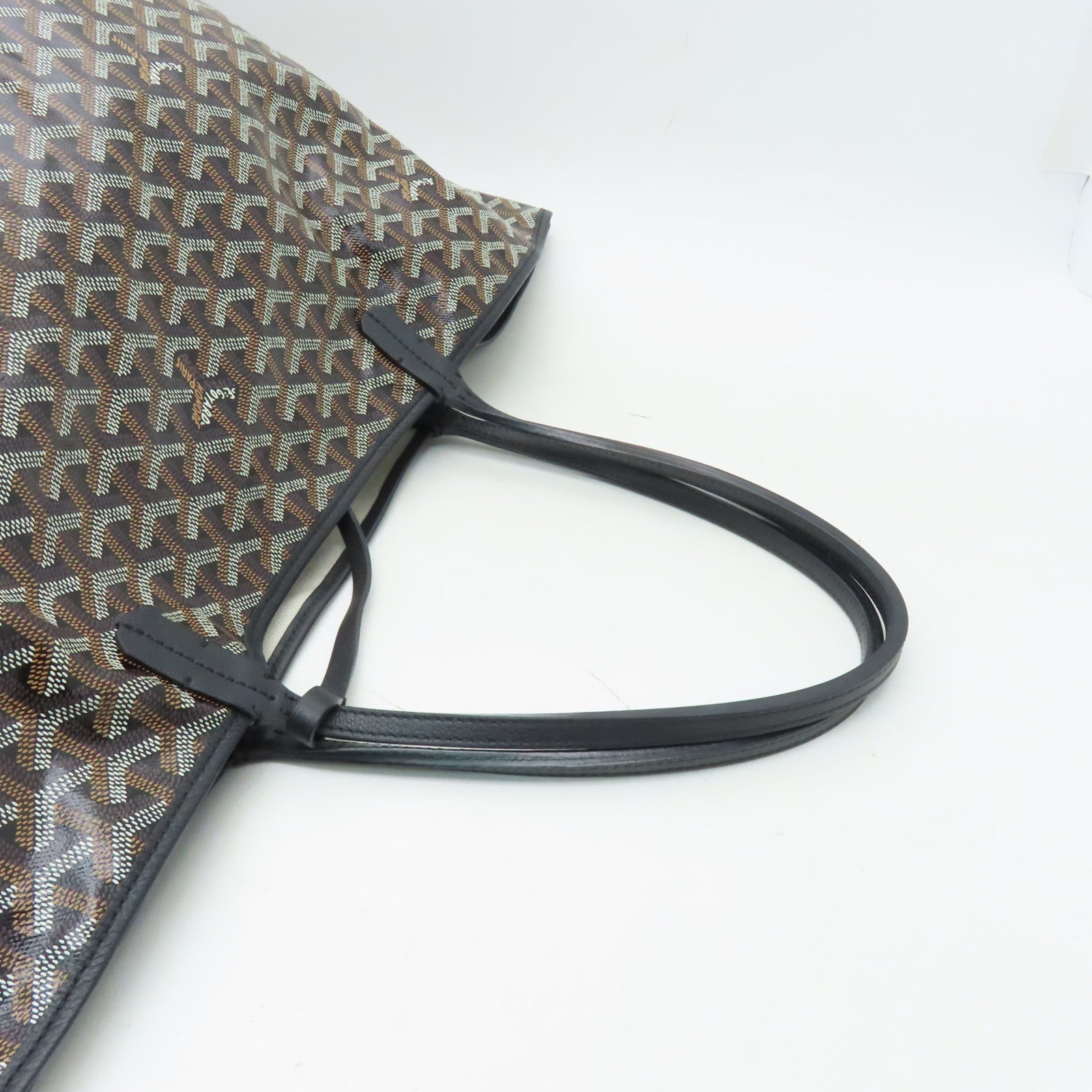 GOYARD 塗層帆布Saint Louis GM Tote Bag銀扣手挽袋黑色/啡色