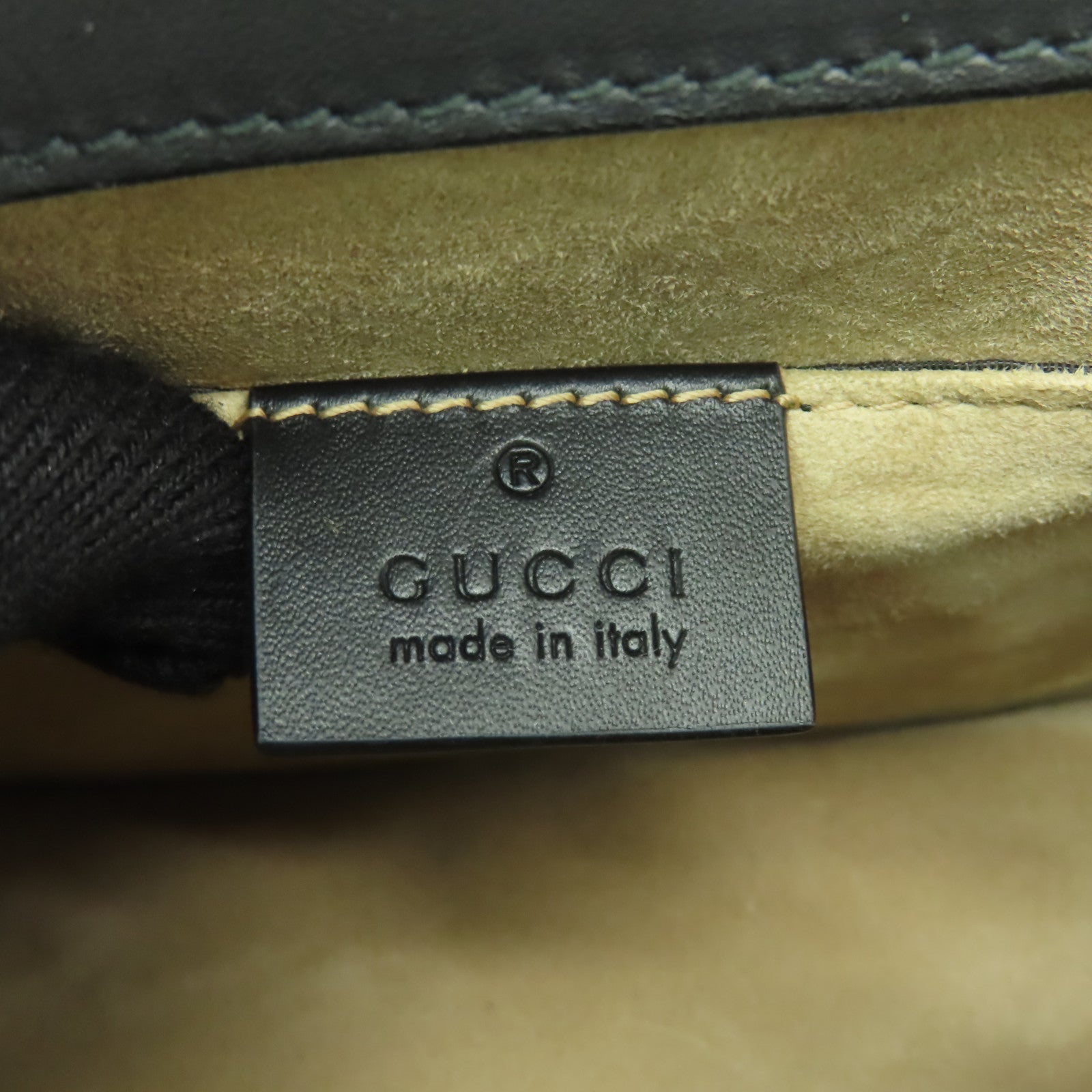 GUCCI 牛皮皮革Sylvie Mini金扣鏈帶肩背袋黑色