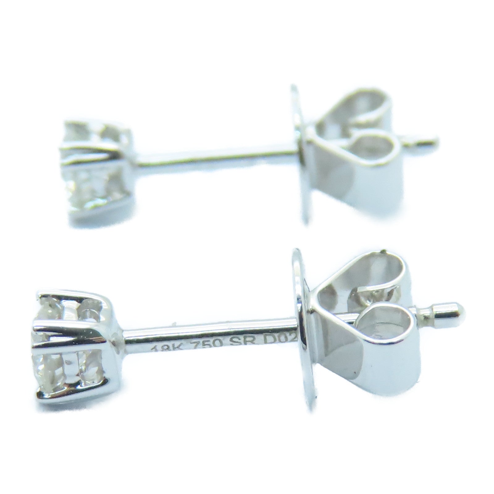 JEWELRY 18K白金Diamond Earrings 0.22ct耳環銀色