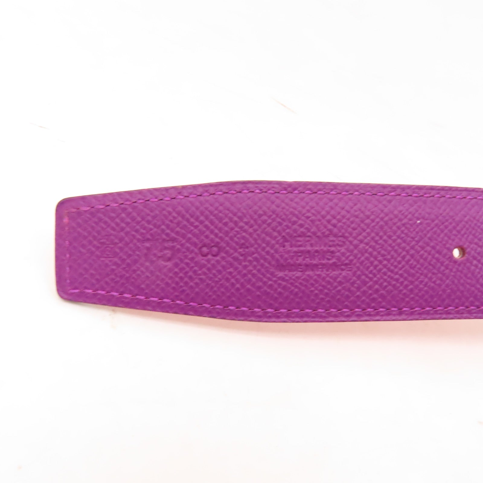 HERMES Epsom/Swift皮革Constance Belt 75cm皮帶Anemone/Capucine紫色/紅色