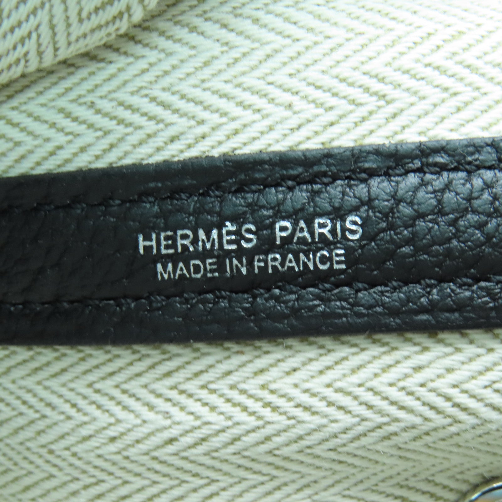 HERMES Negonda皮革Garden Party TPM銀扣手挽袋黑色