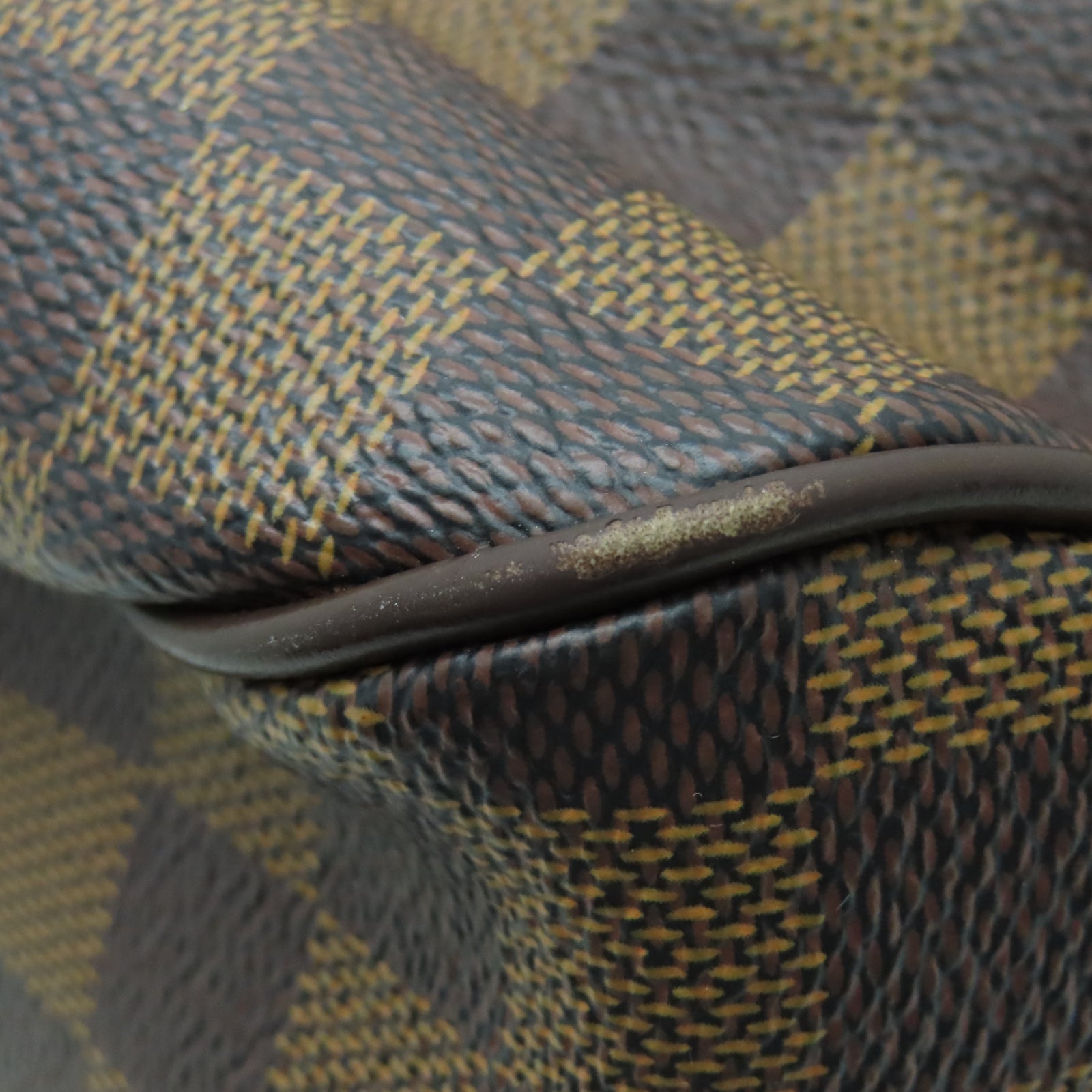 LOUIS VUITTON Damier Evora MM金扣手挽肩背兩用袋棕色