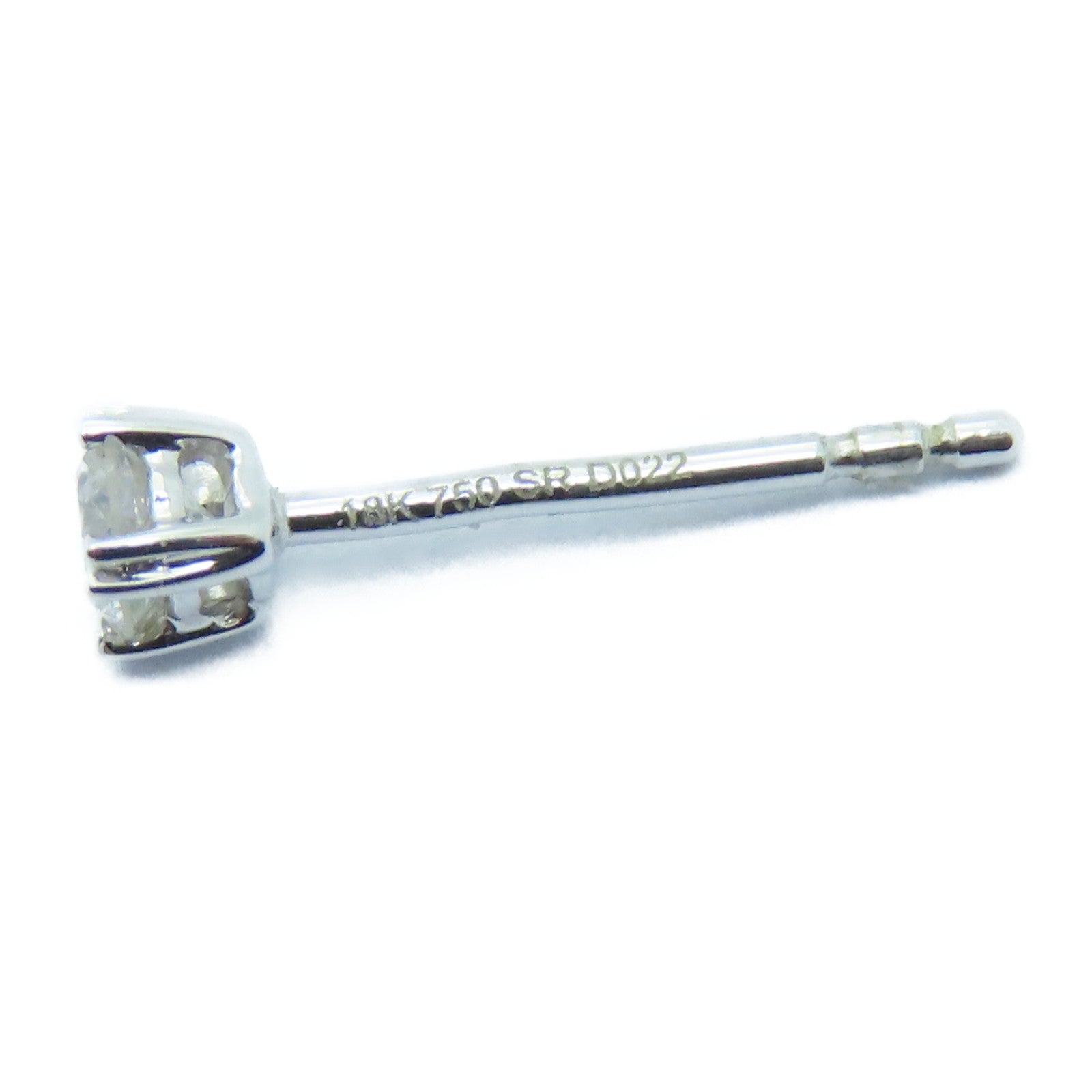 JEWELRY 18K白金Diamond Earrings 0.22ct耳環銀色