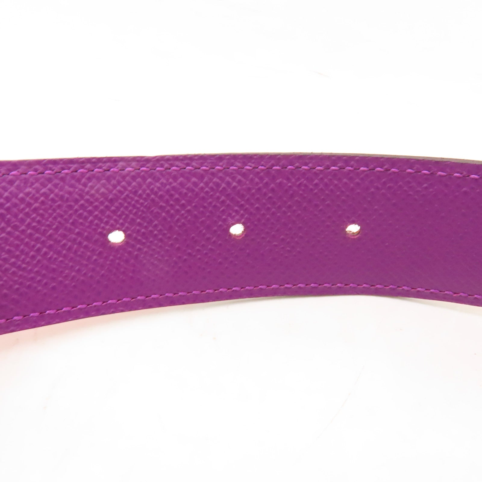 HERMES Epsom/Swift皮革Constance Belt 75cm皮帶Anemone/Capucine紫色/紅色