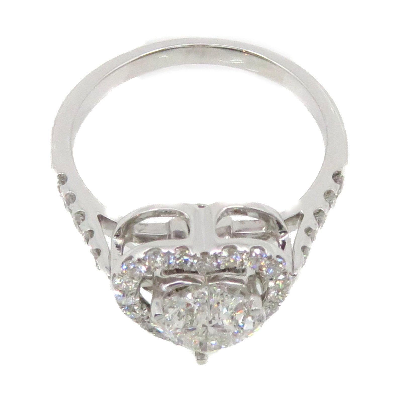 JEWELRY 【激減優惠】18K白金/1.01ct/0.37ct鑽石Diamond Ring戒指US#6.5