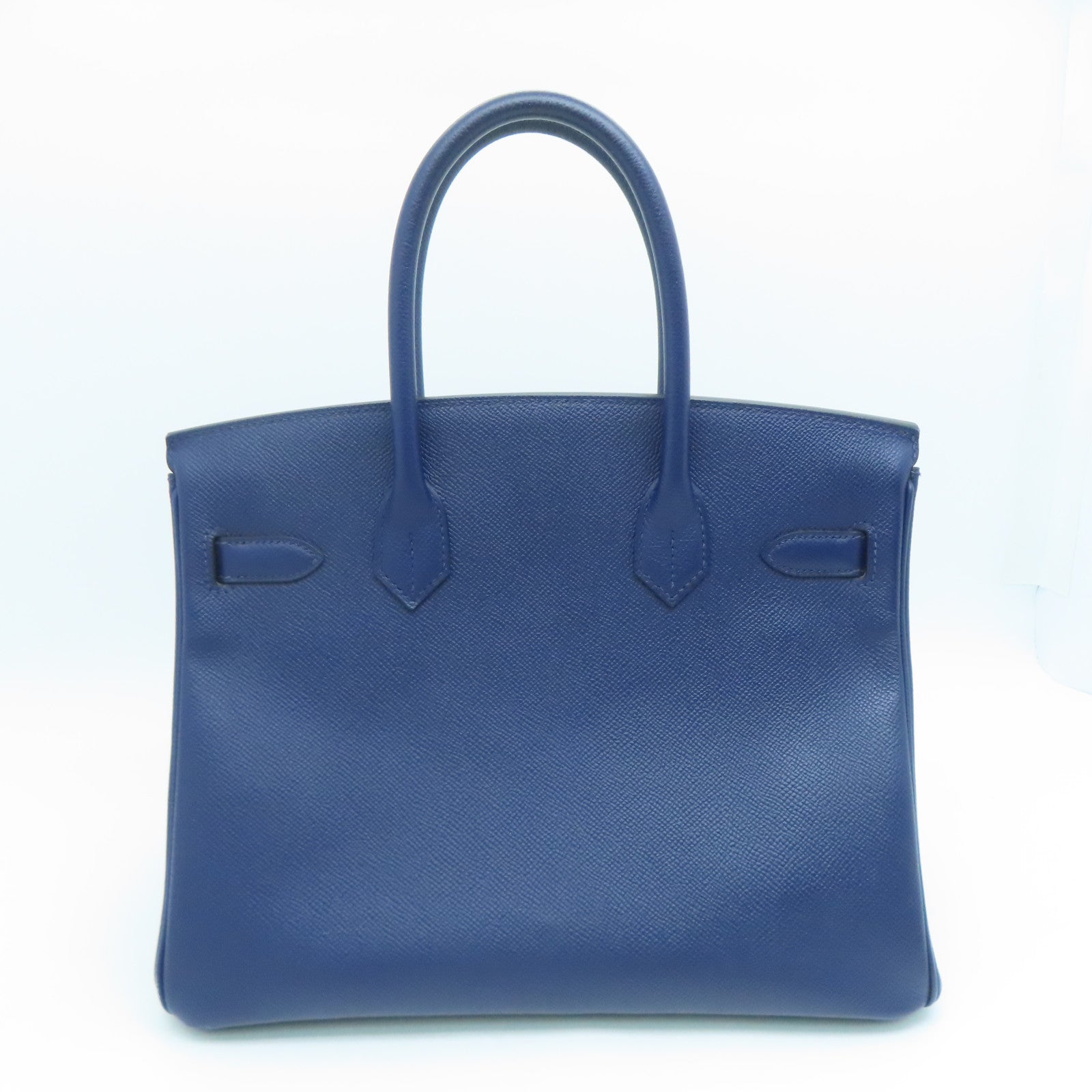 HERMES Epsom皮革Birkin 30金扣手挽袋藍寶石