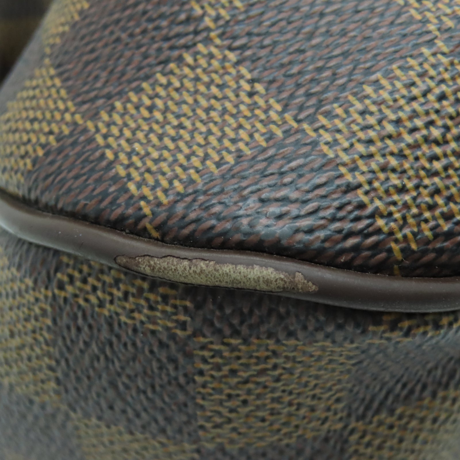 LOUIS VUITTON Damier Evora MM金扣手挽肩背兩用袋棕色