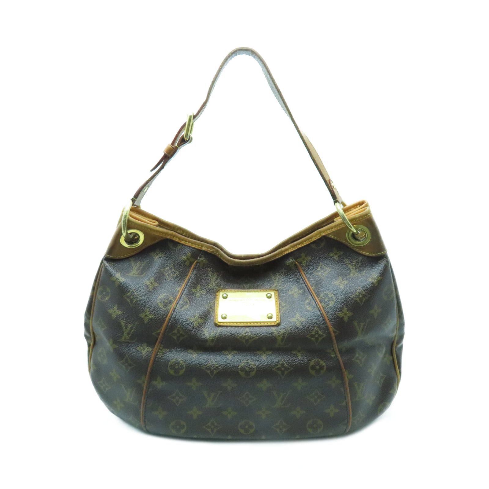 LOUIS VUITTON Monogram Galliera PM金扣肩背袋棕色