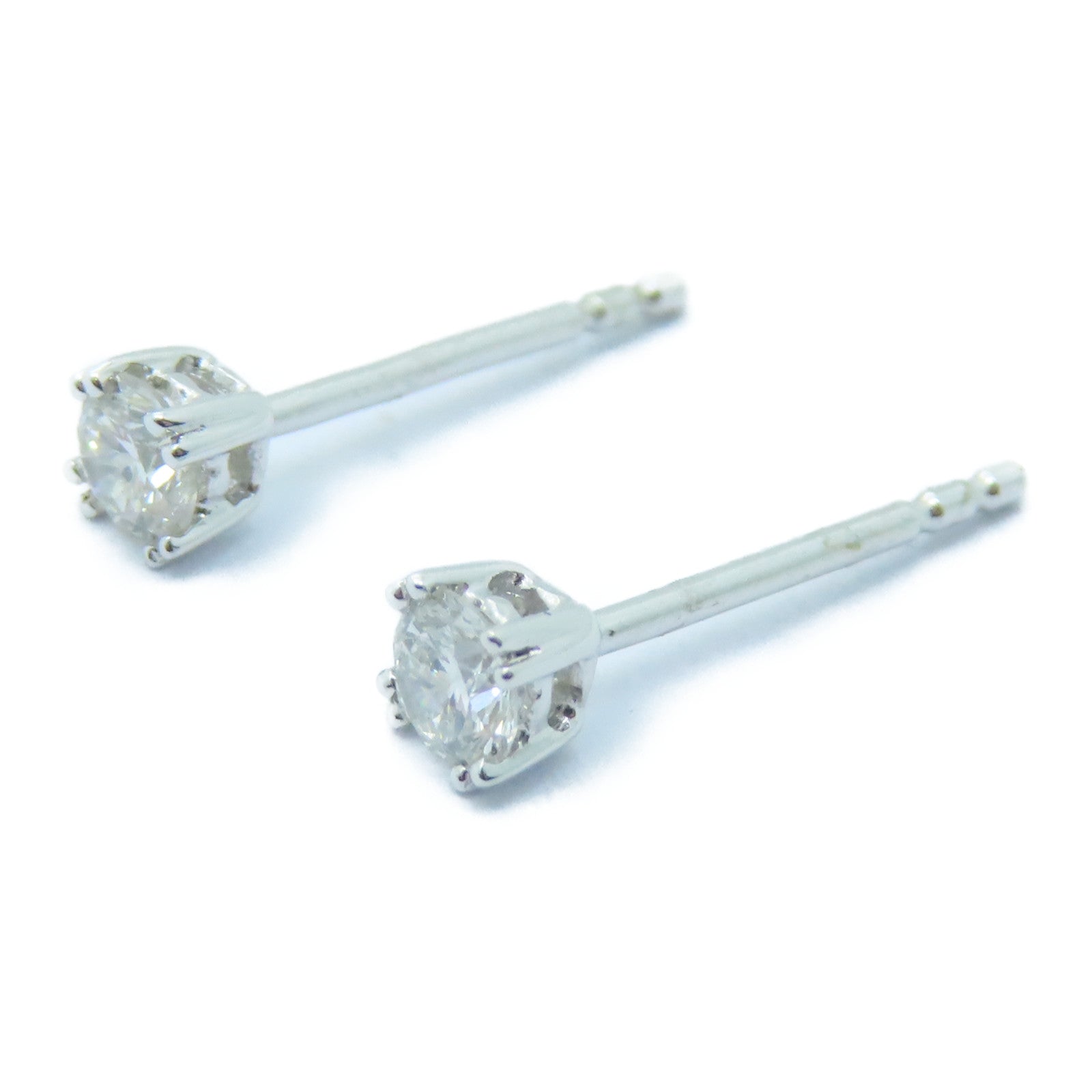 JEWELRY 18K白金Diamond Earrings 0.22ct耳環銀色