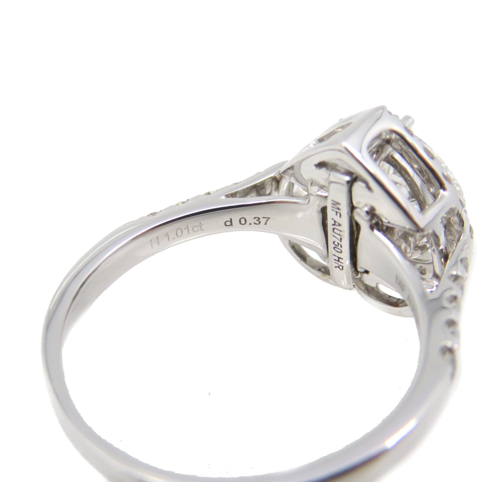 JEWELRY 【激減優惠】18K白金/1.01ct/0.37ct鑽石Diamond Ring戒指US#6.5