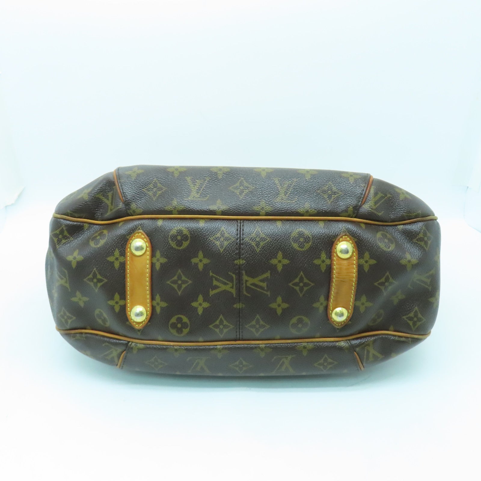LOUIS VUITTON Monogram Galliera PM金扣肩背袋棕色
