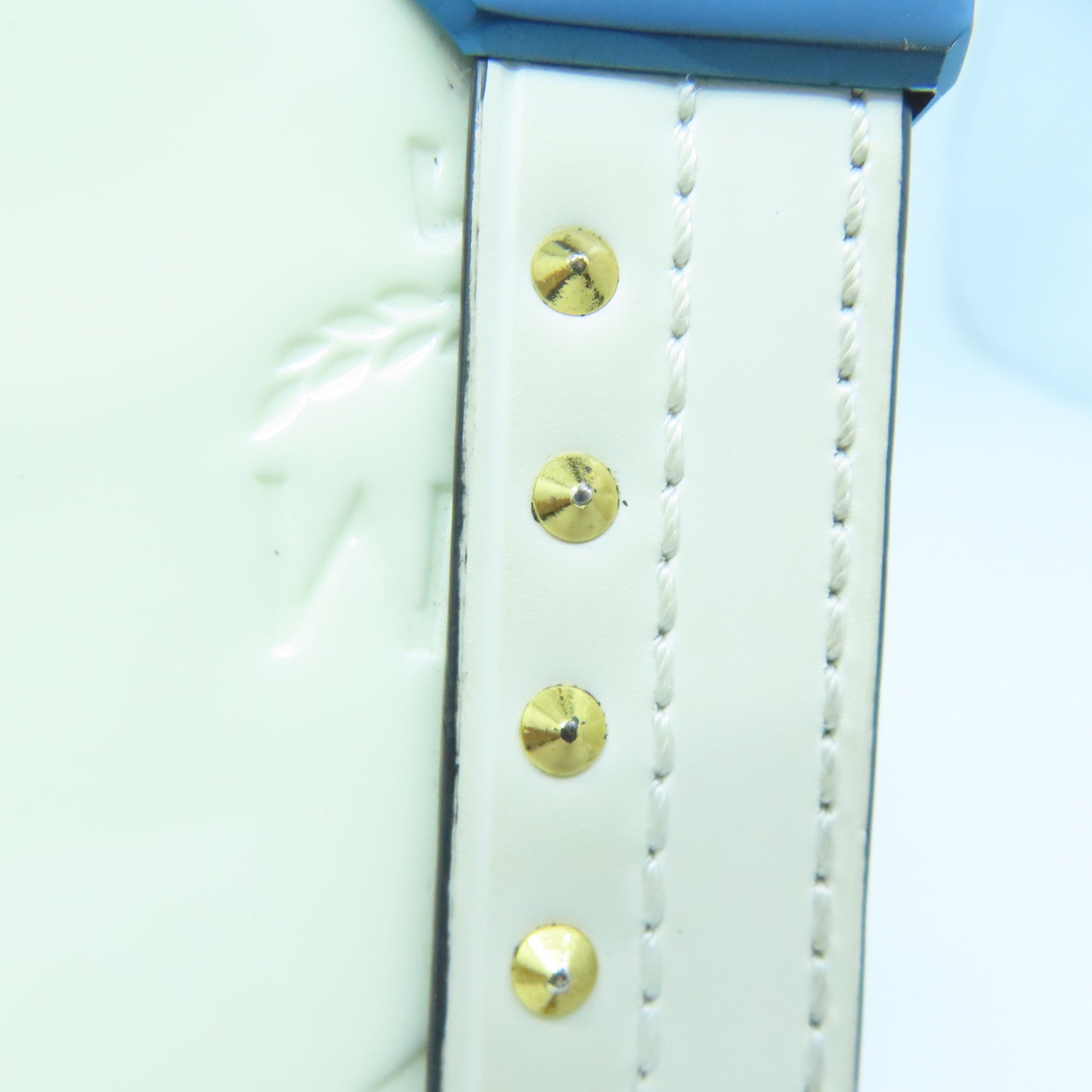 MCM Leather Berlin Box Gold Buckle Shoulder Bag White