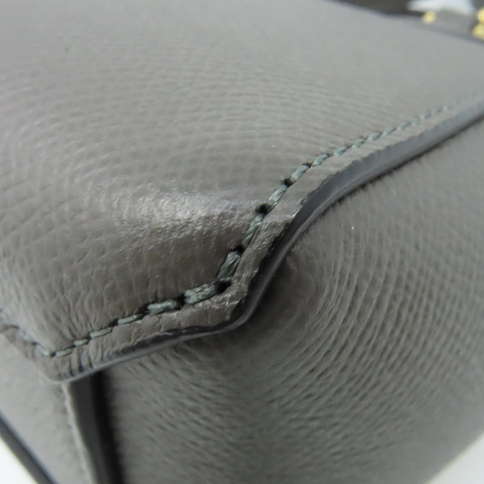 CELINE 牛皮皮革Pico Belt Bag 2Way Shoulder Bag金扣手挽肩背兩用袋灰色