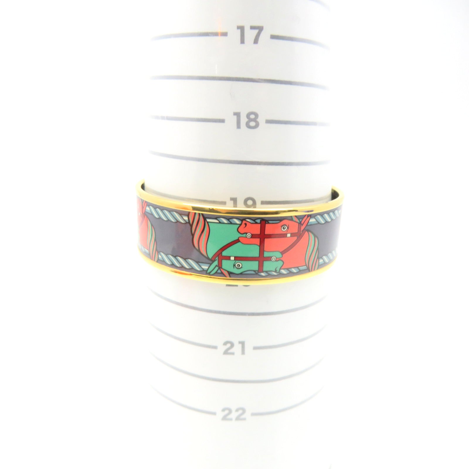 HERMES 金属Quadrige Wide Bangle手镯灰色/彩色