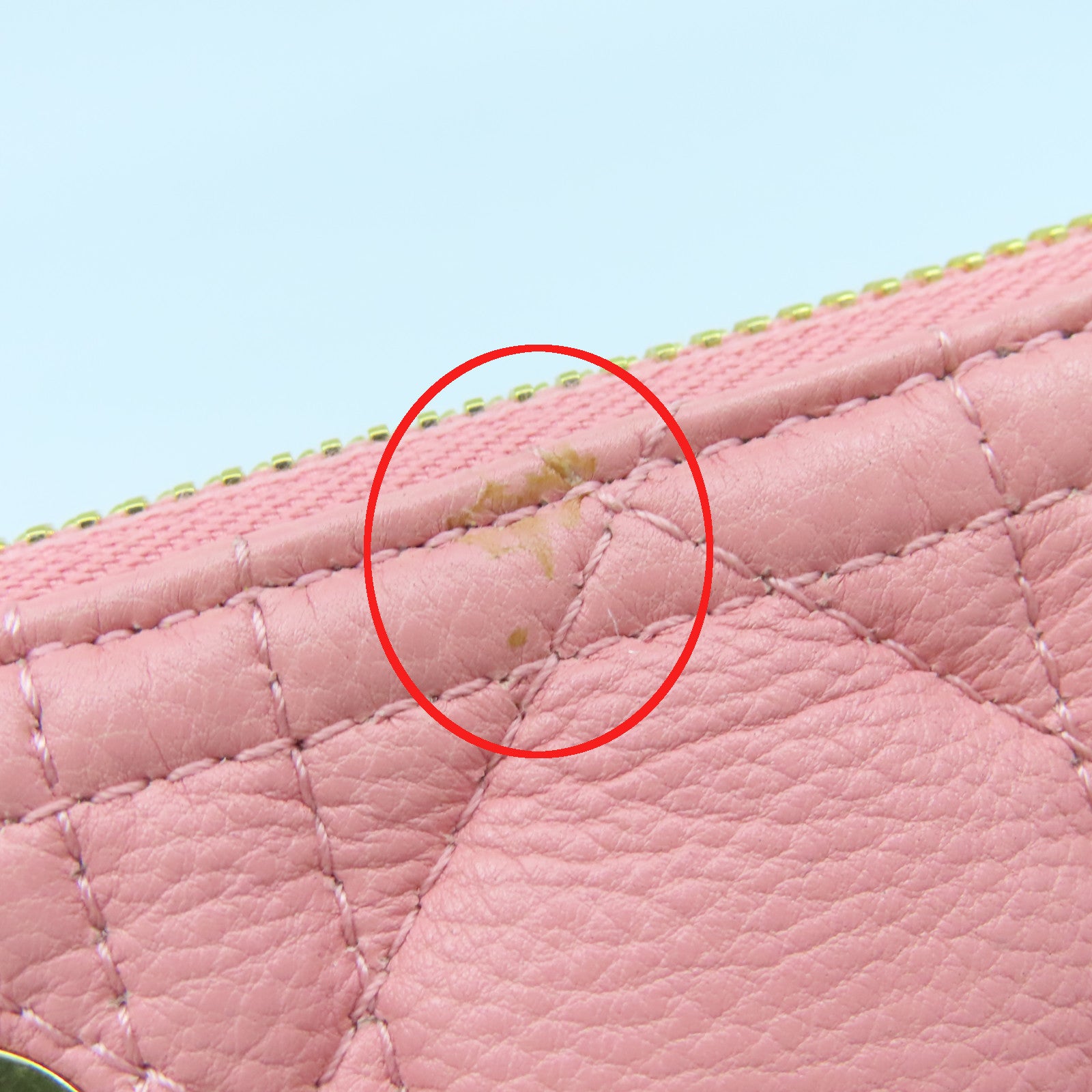 Dior 牛皮皮革Clutch Bag金扣手拿包粉紅色
