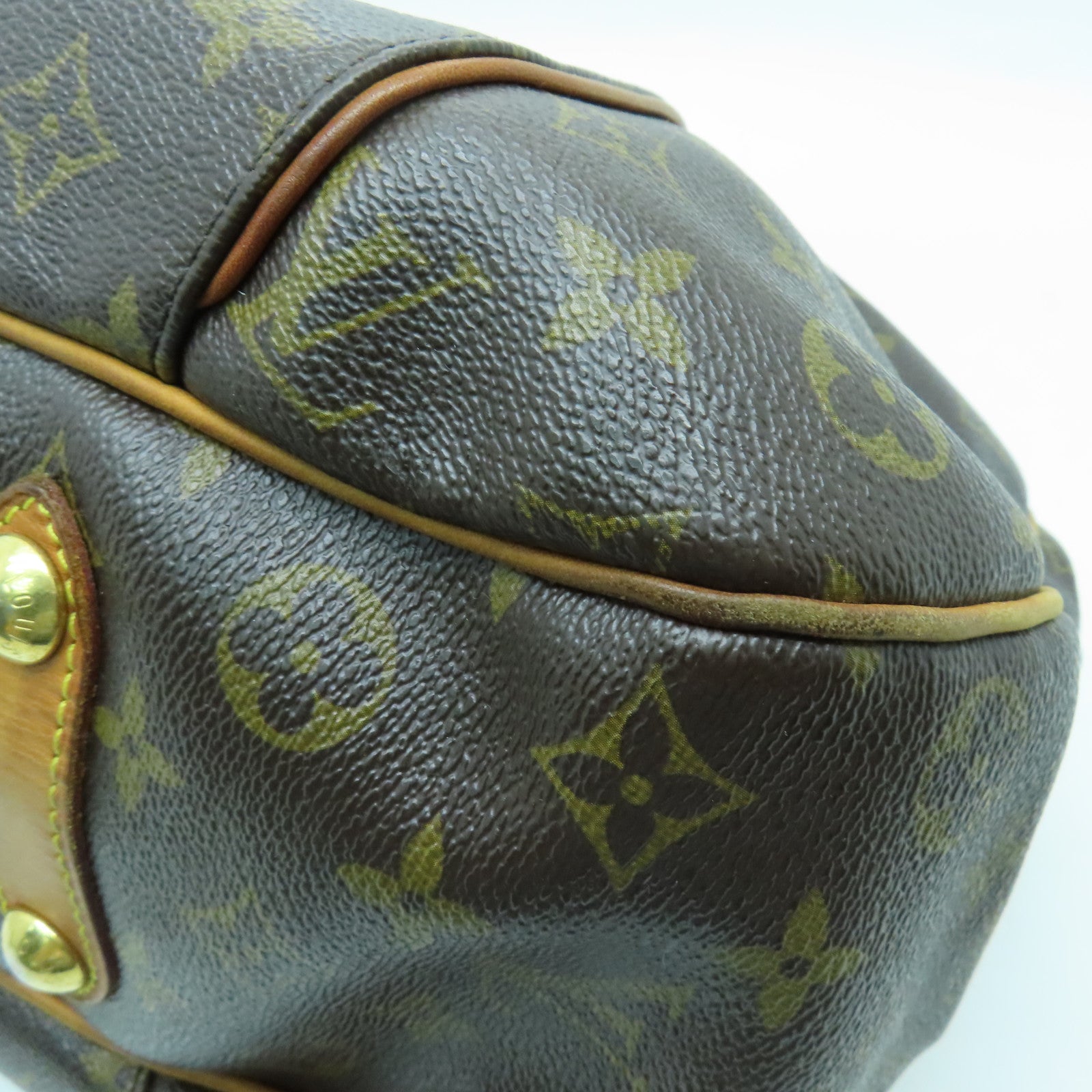 LOUIS VUITTON Monogram Galliera PM金扣肩背袋棕色