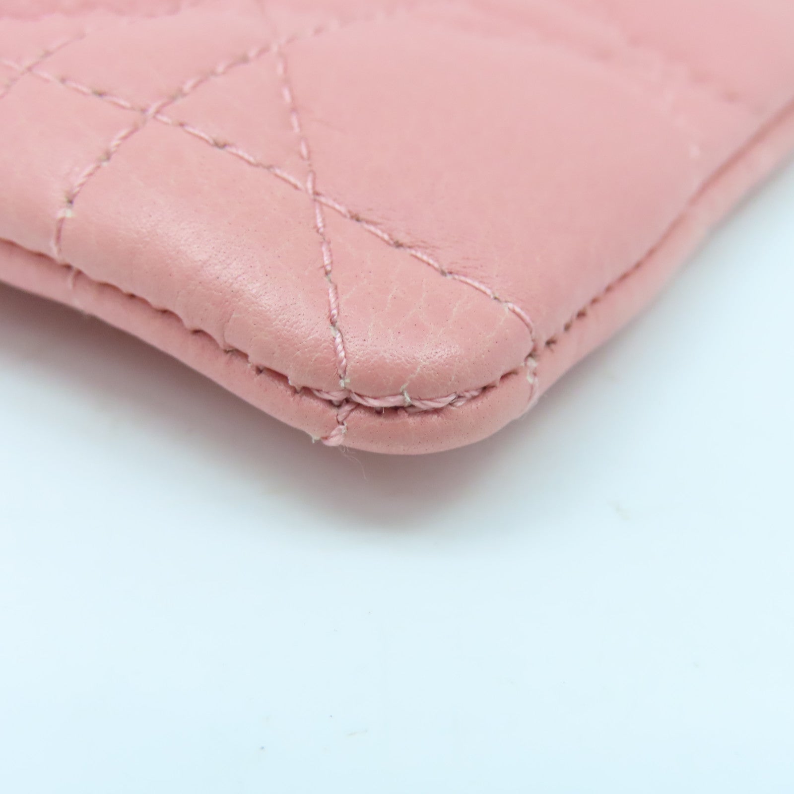 Dior 牛皮皮革Clutch Bag金扣手拿包粉紅色