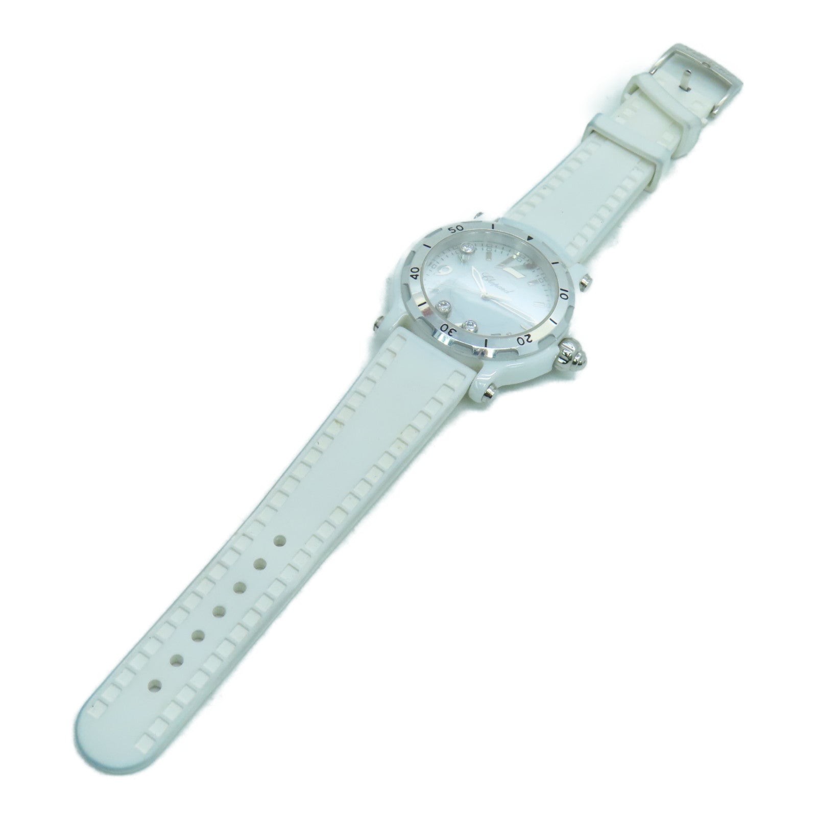 Chopard Happy Sport Ceramic/Diamond Watch Quartz Movement White