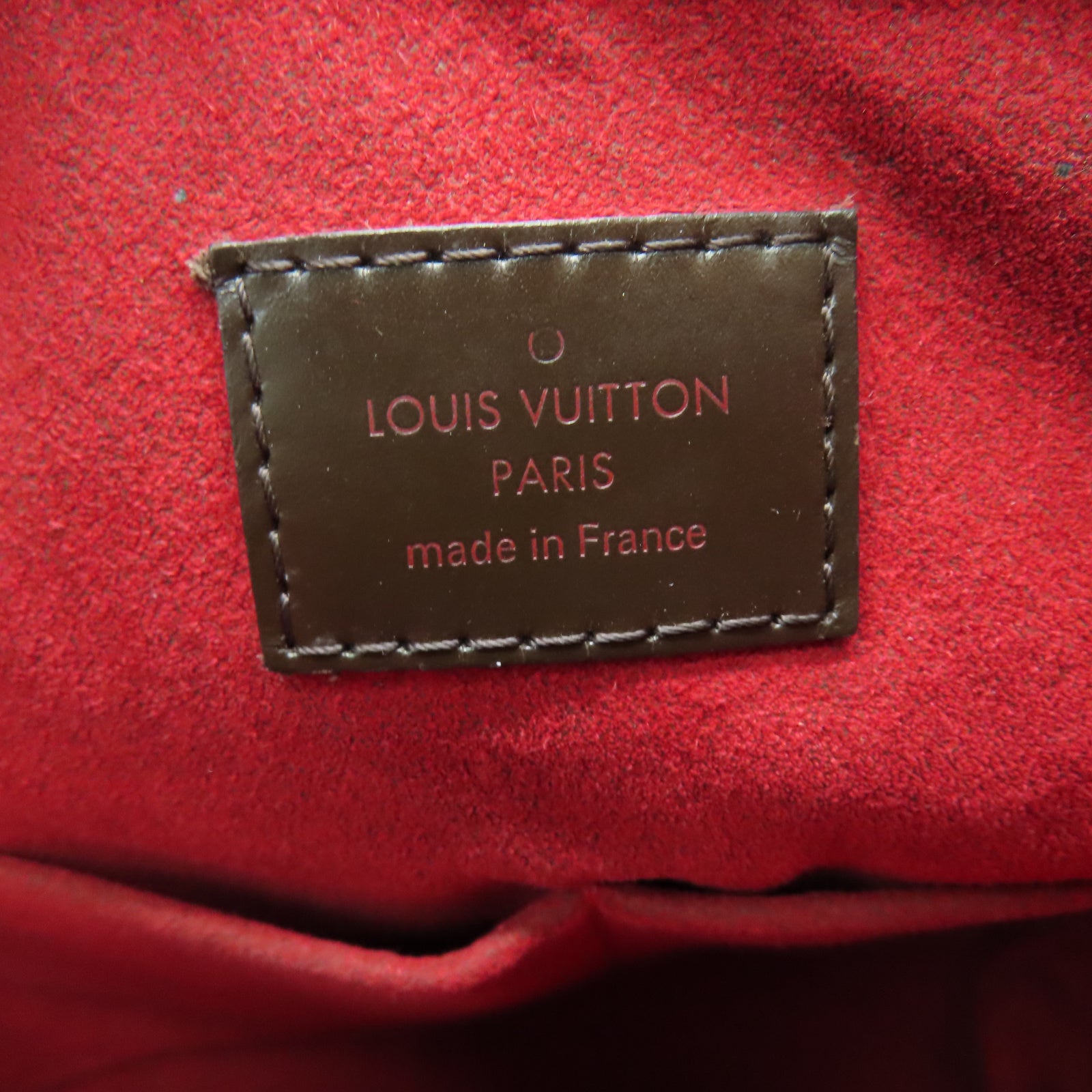 LOUIS VUITTON Damier Evora MM金扣手挽肩背兩用袋棕色