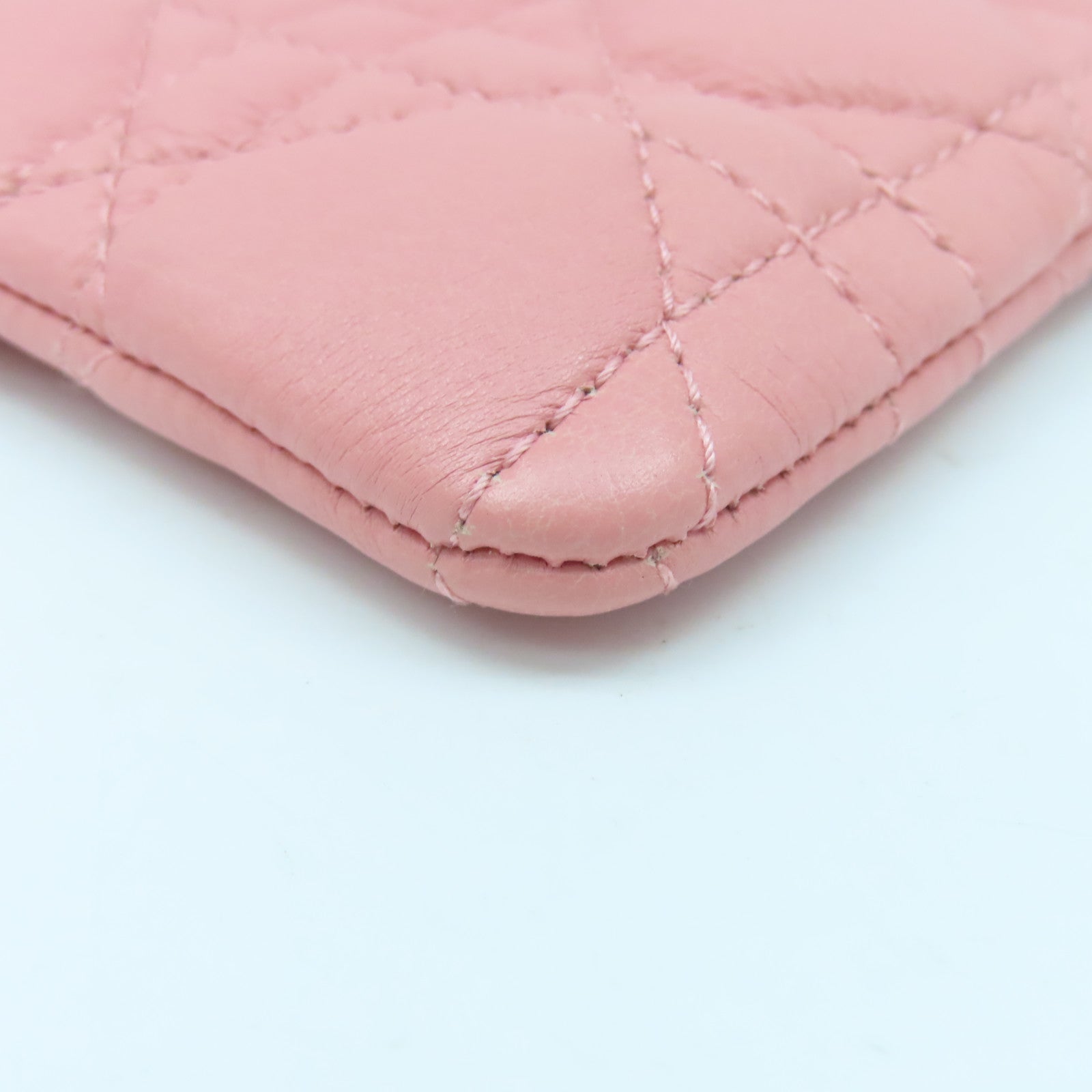 Dior 牛皮皮革Clutch Bag金扣手拿包粉紅色