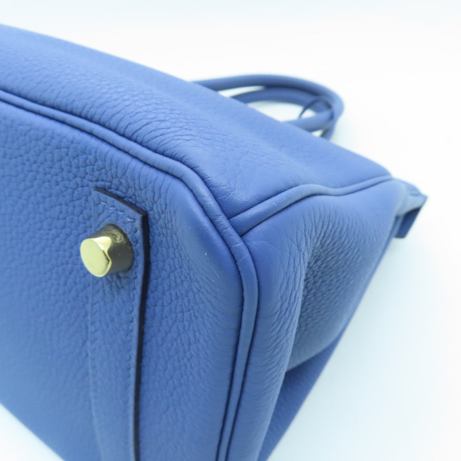HERMES 【激減優惠】Togo皮革Birkin 30金扣手挽袋藍色