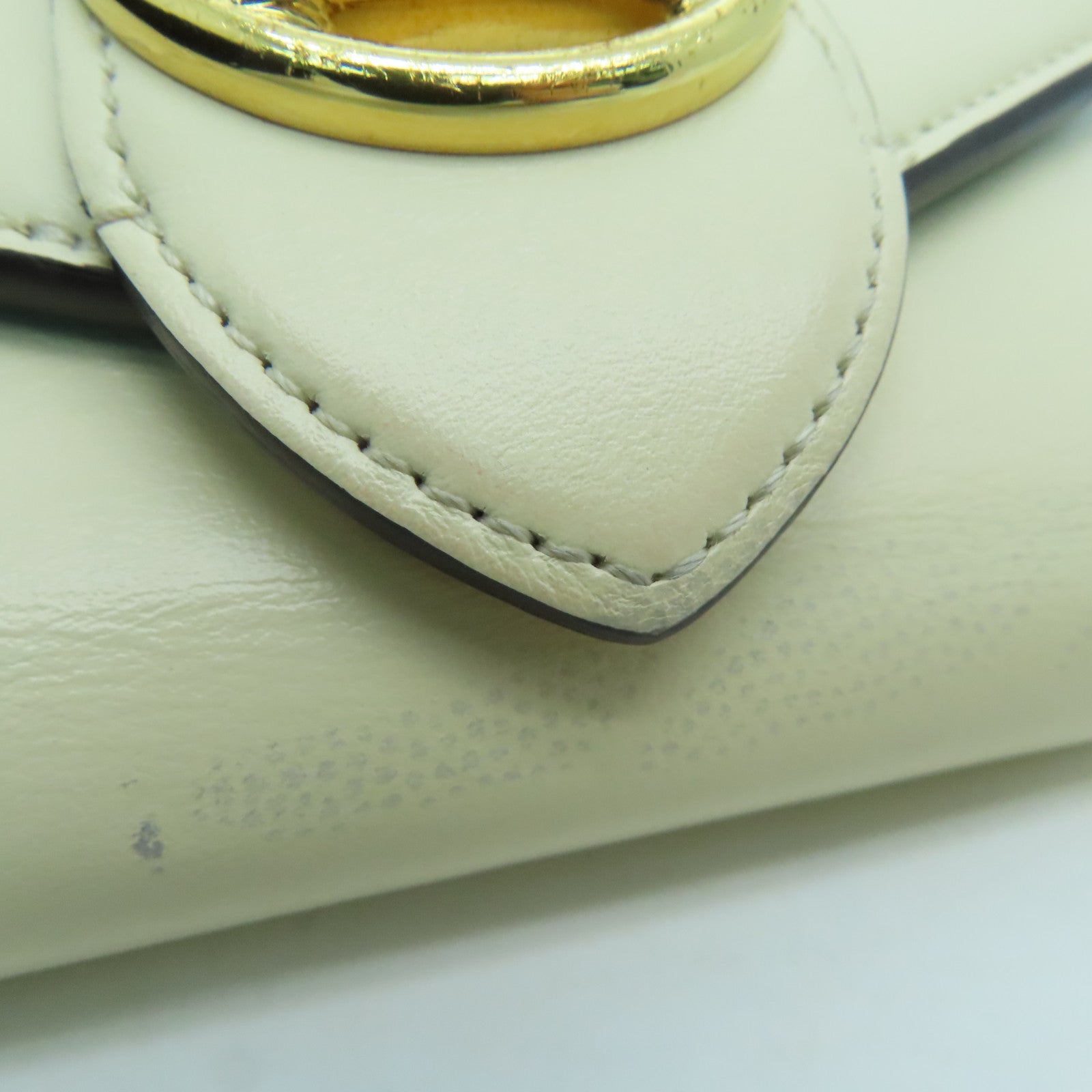 LOUIS VUITTON 【激减优惠】牛皮皮革Point 9 Small Wallet金扣钱包白色