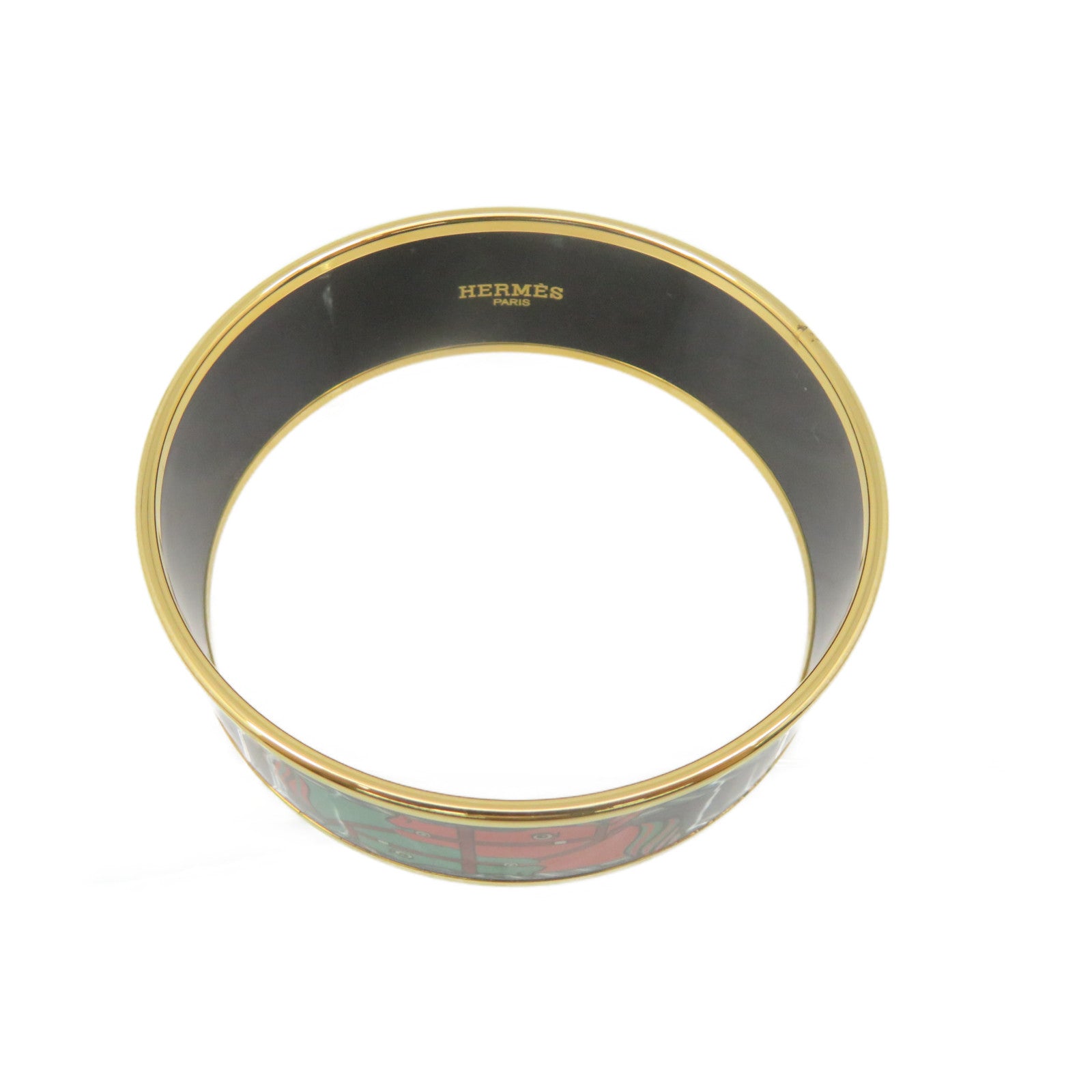 HERMES 金属Quadrige Wide Bangle手镯灰色/彩色