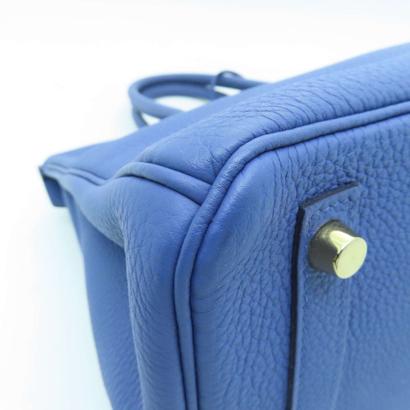 HERMES 【激減優惠】Togo皮革Birkin 30金扣手挽袋藍色