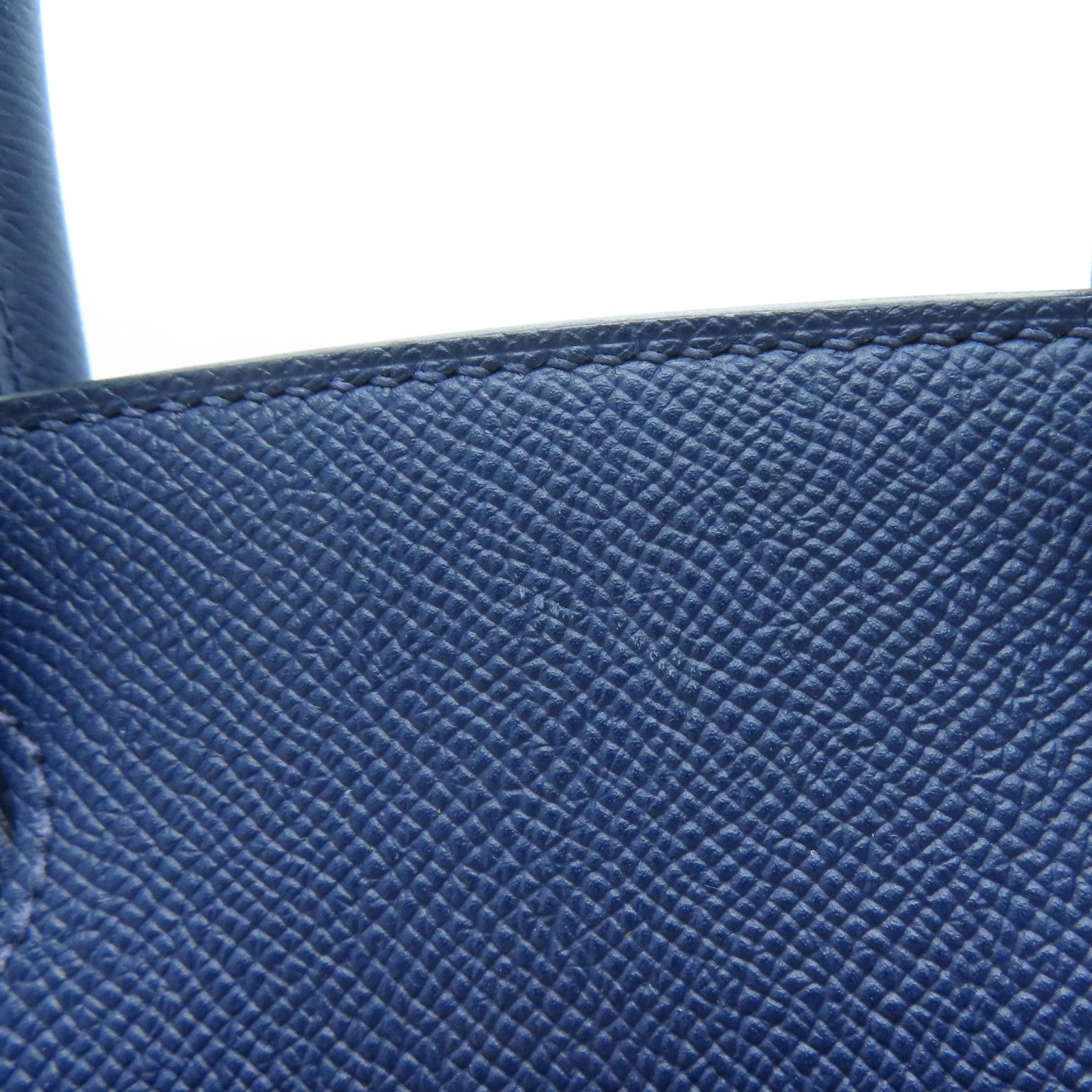 HERMES Epsom皮革Birkin 30金扣手挽袋藍寶石